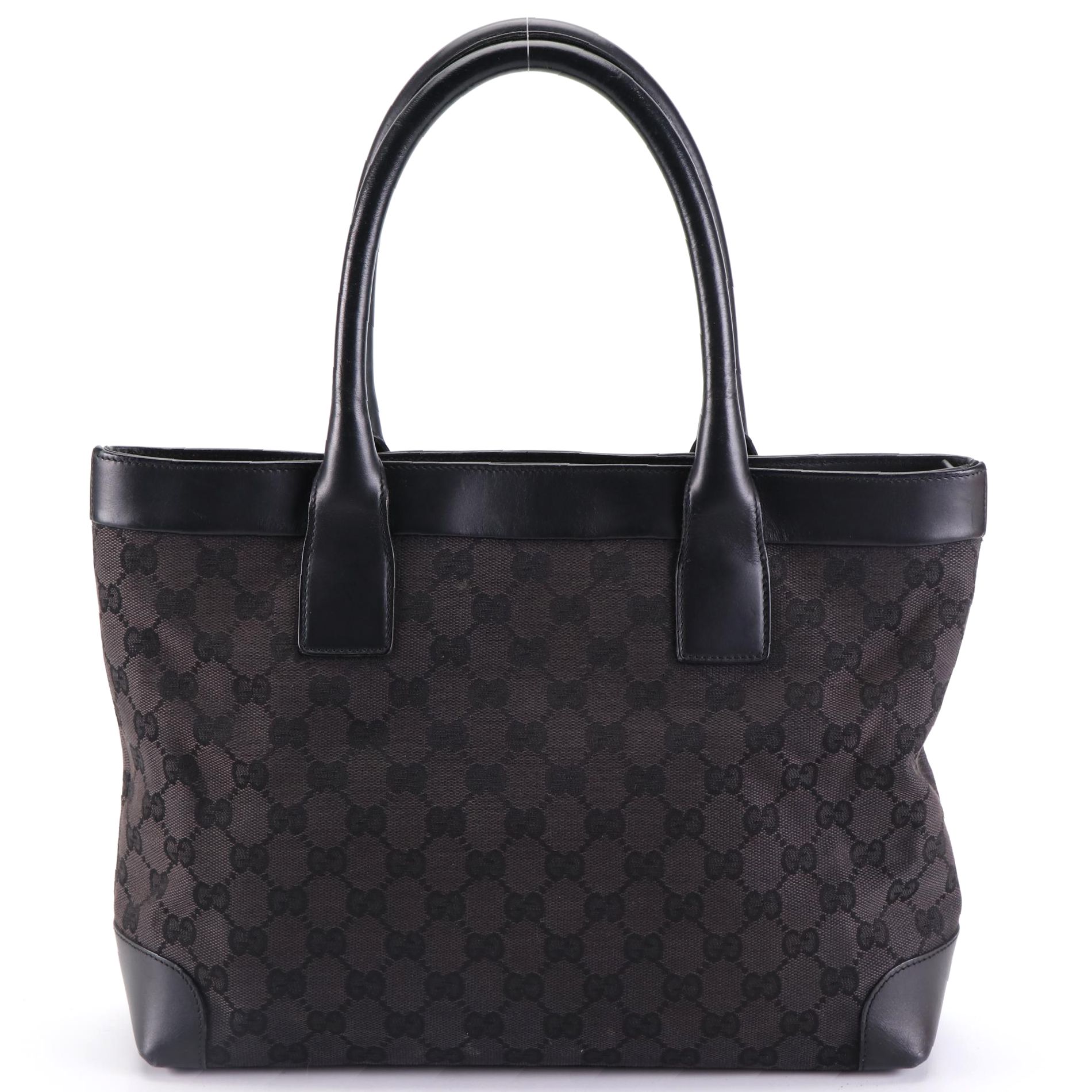 Gucci Zip Tote in GG Canvas and Leather Trim
