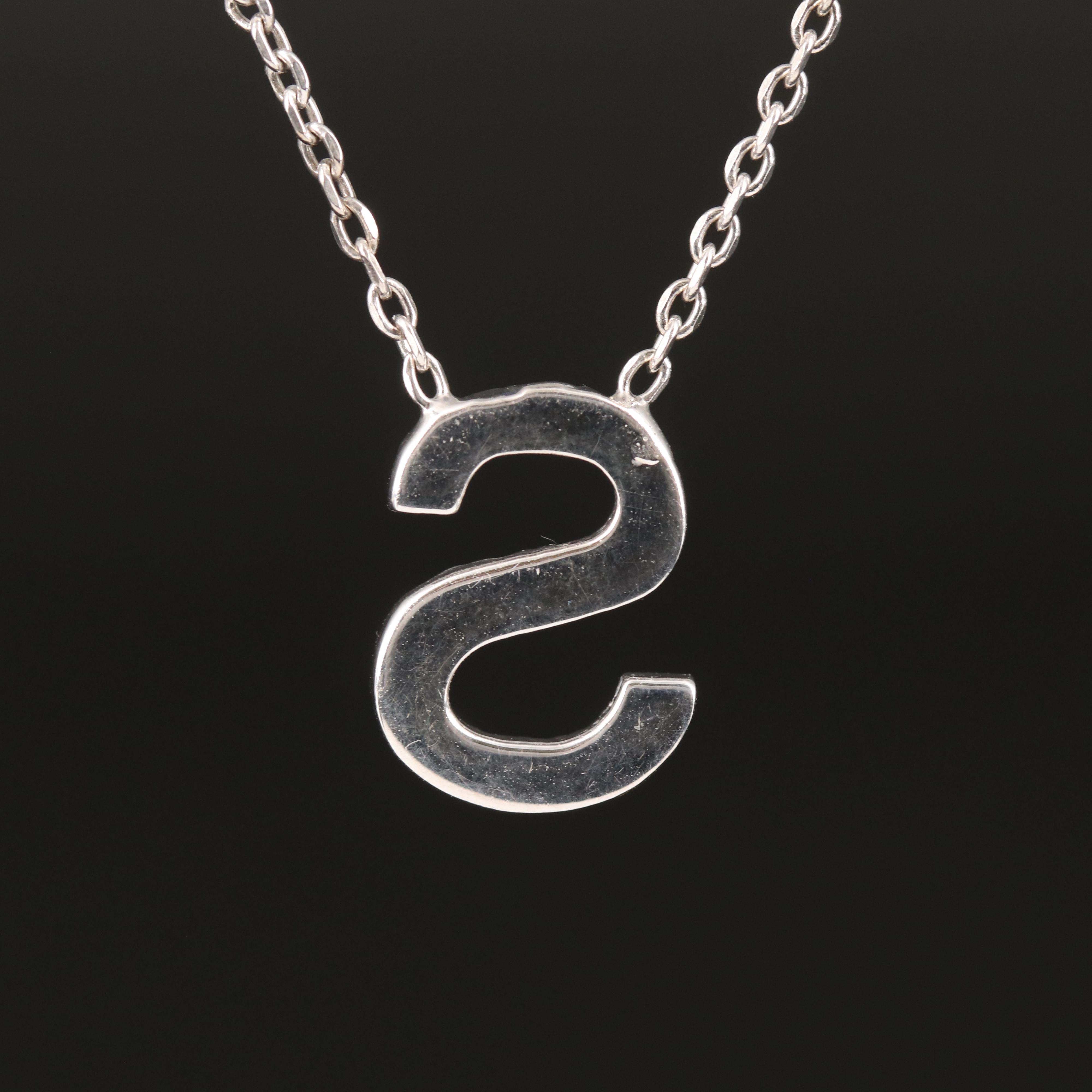 18K and 14K 0.39 CTW Diamond "S" Necklace