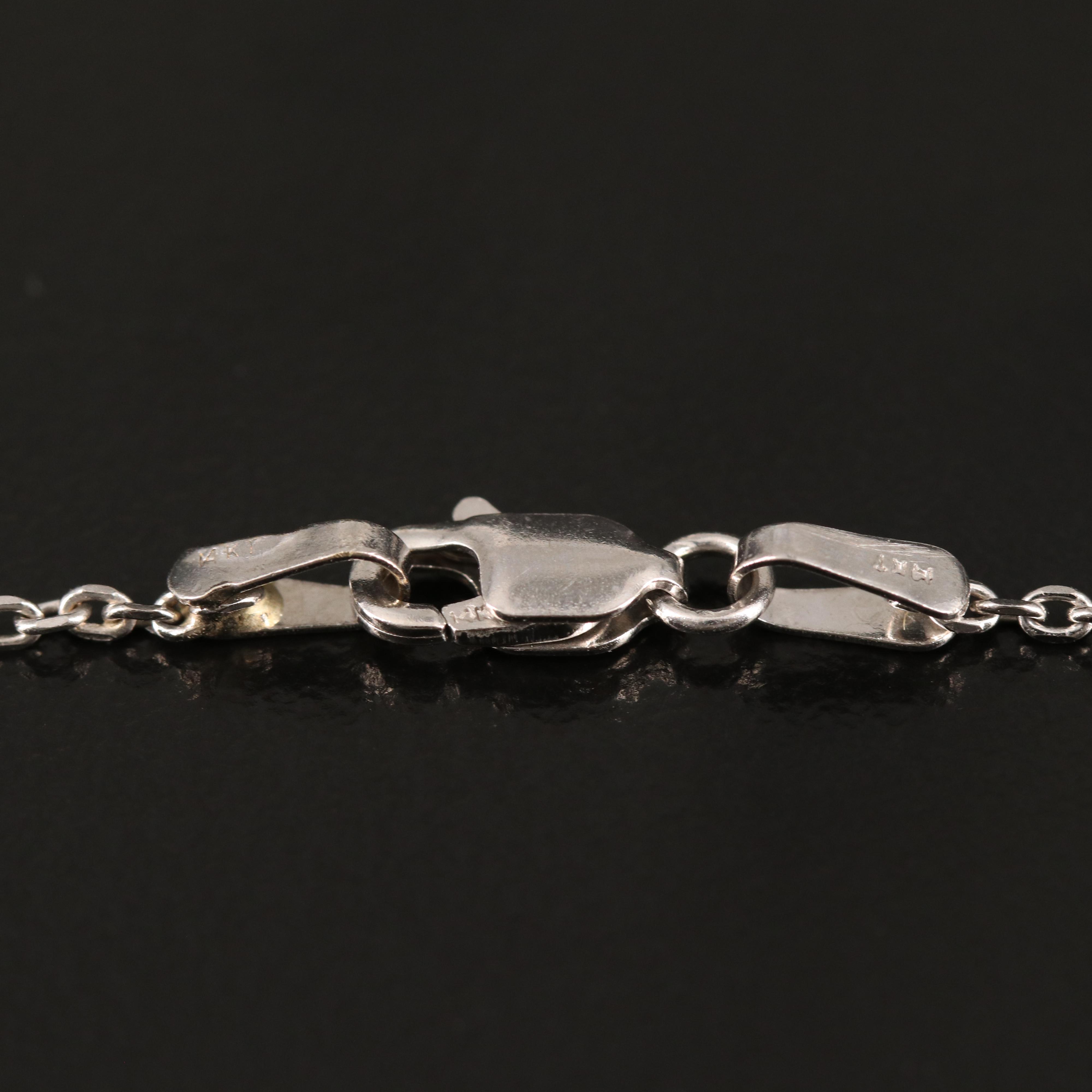 18K and 14K 0.39 CTW Diamond "S" Necklace