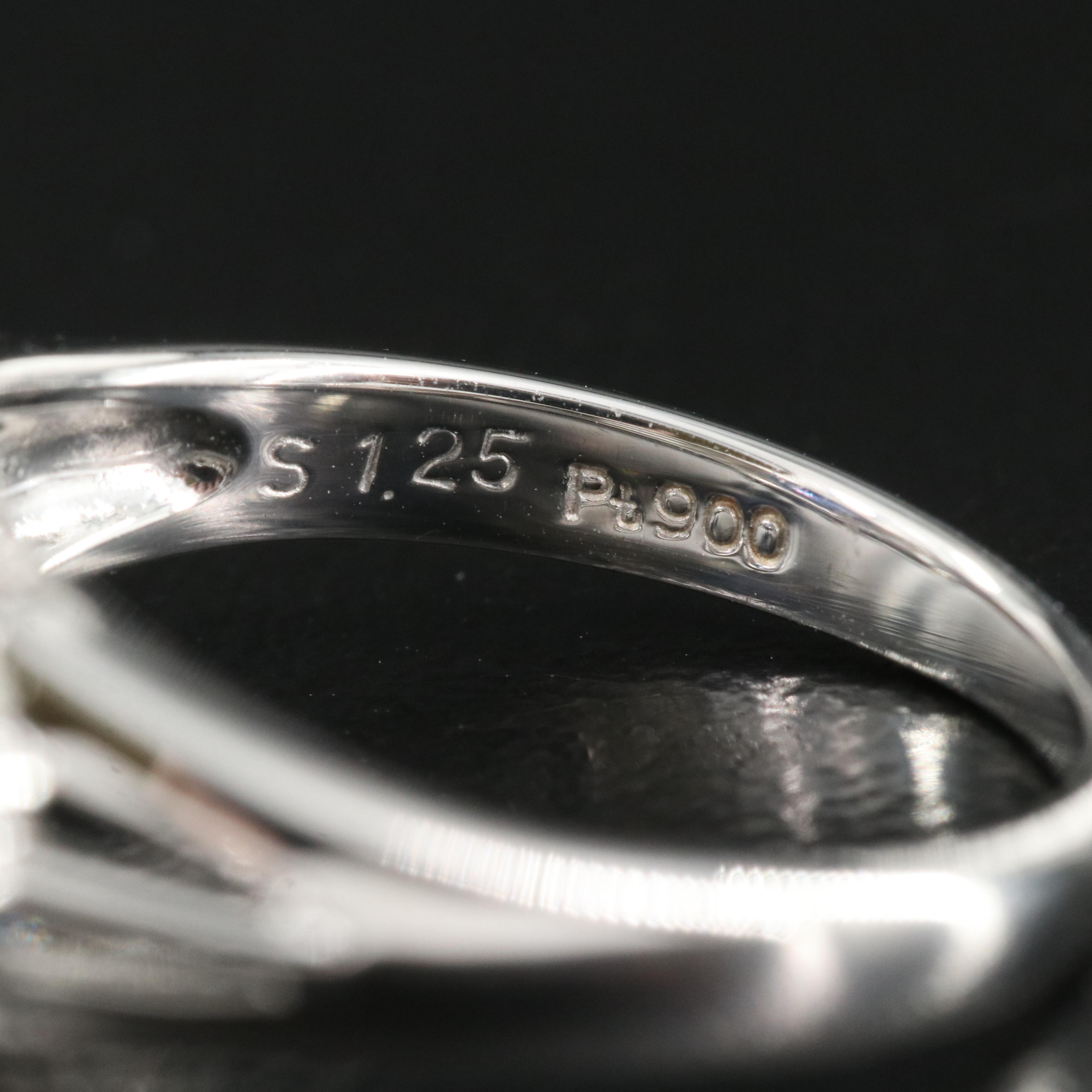 Platinum 1.25 CT Sapphire and Diamond Ring