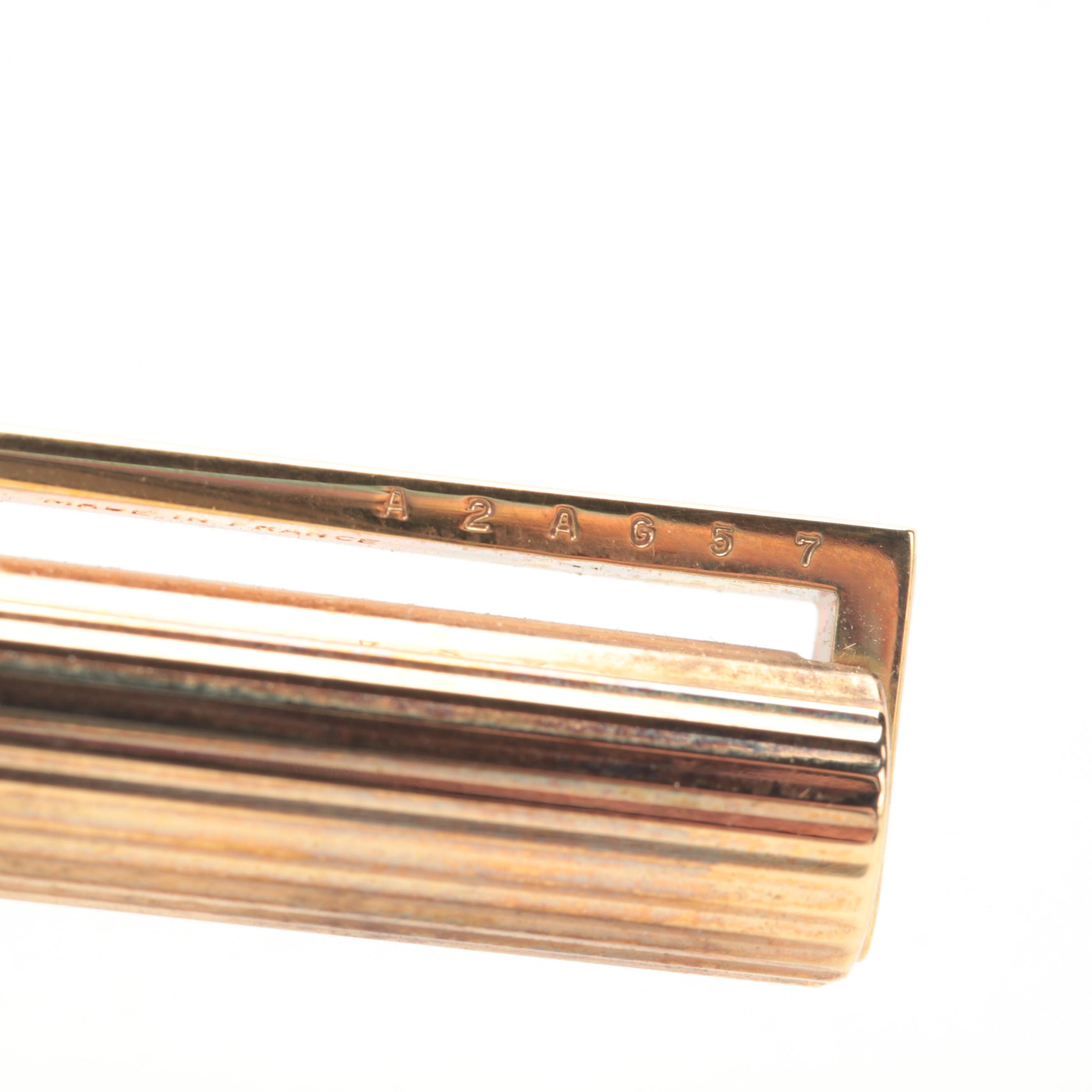 Cartier Alligator Leather Watch Straps with S. T. Dupont Gilt Metal Writing Set