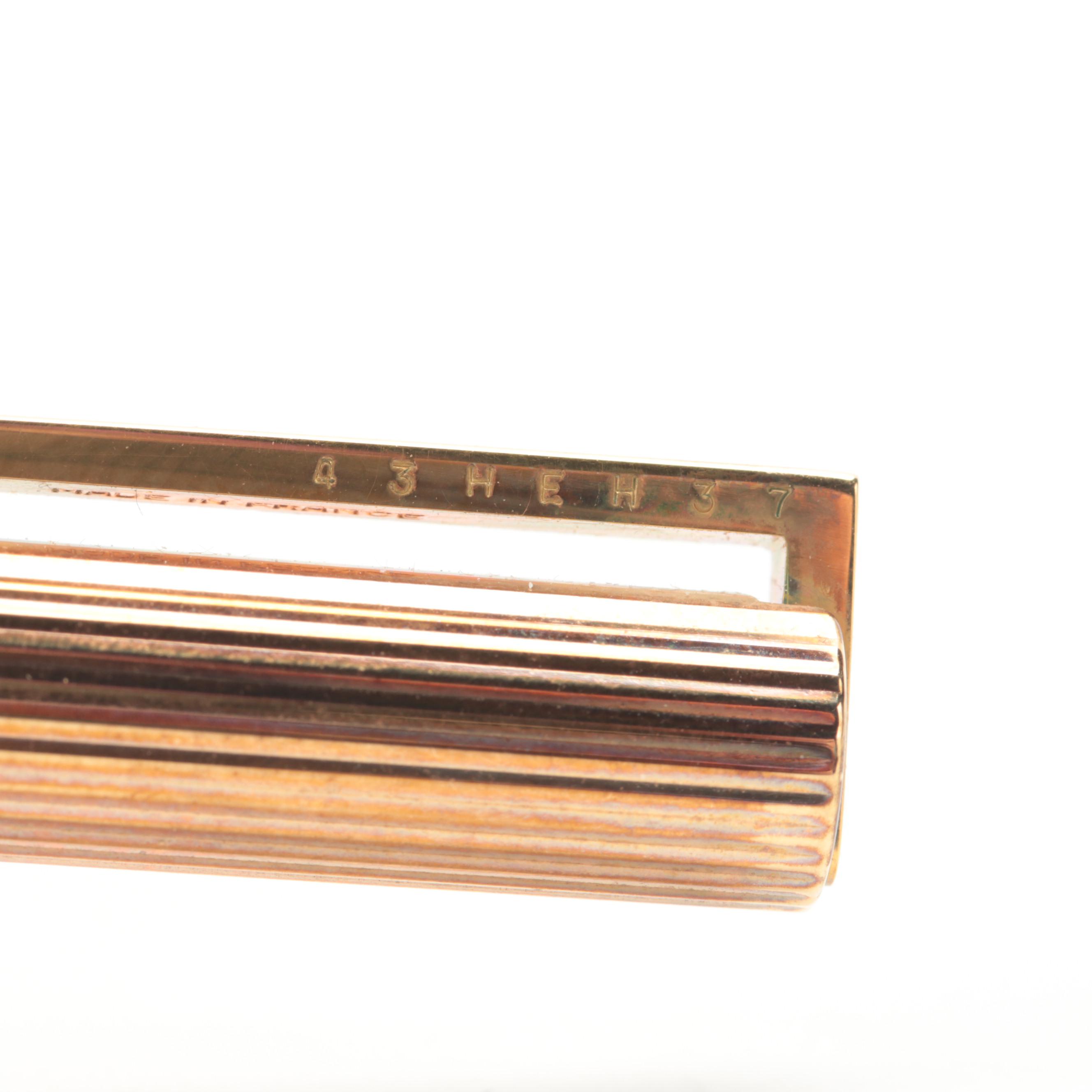 Cartier Alligator Leather Watch Straps with S. T. Dupont Gilt Metal Writing Set