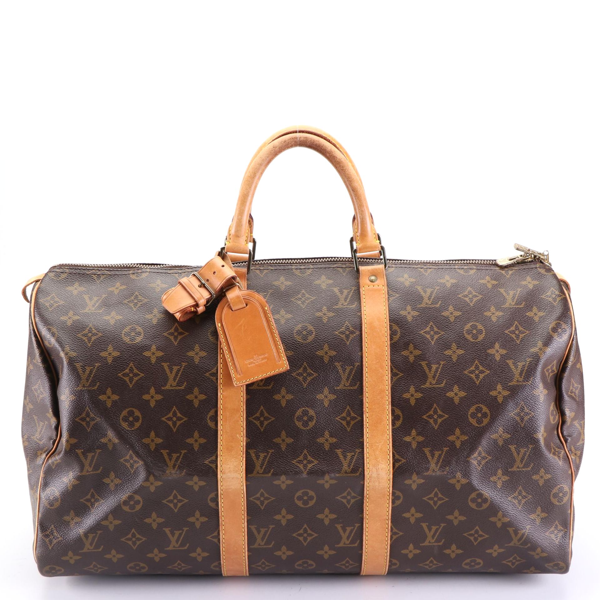 Louis Vuitton Keepall 50 in Monogram Canvas and Vachetta Leather