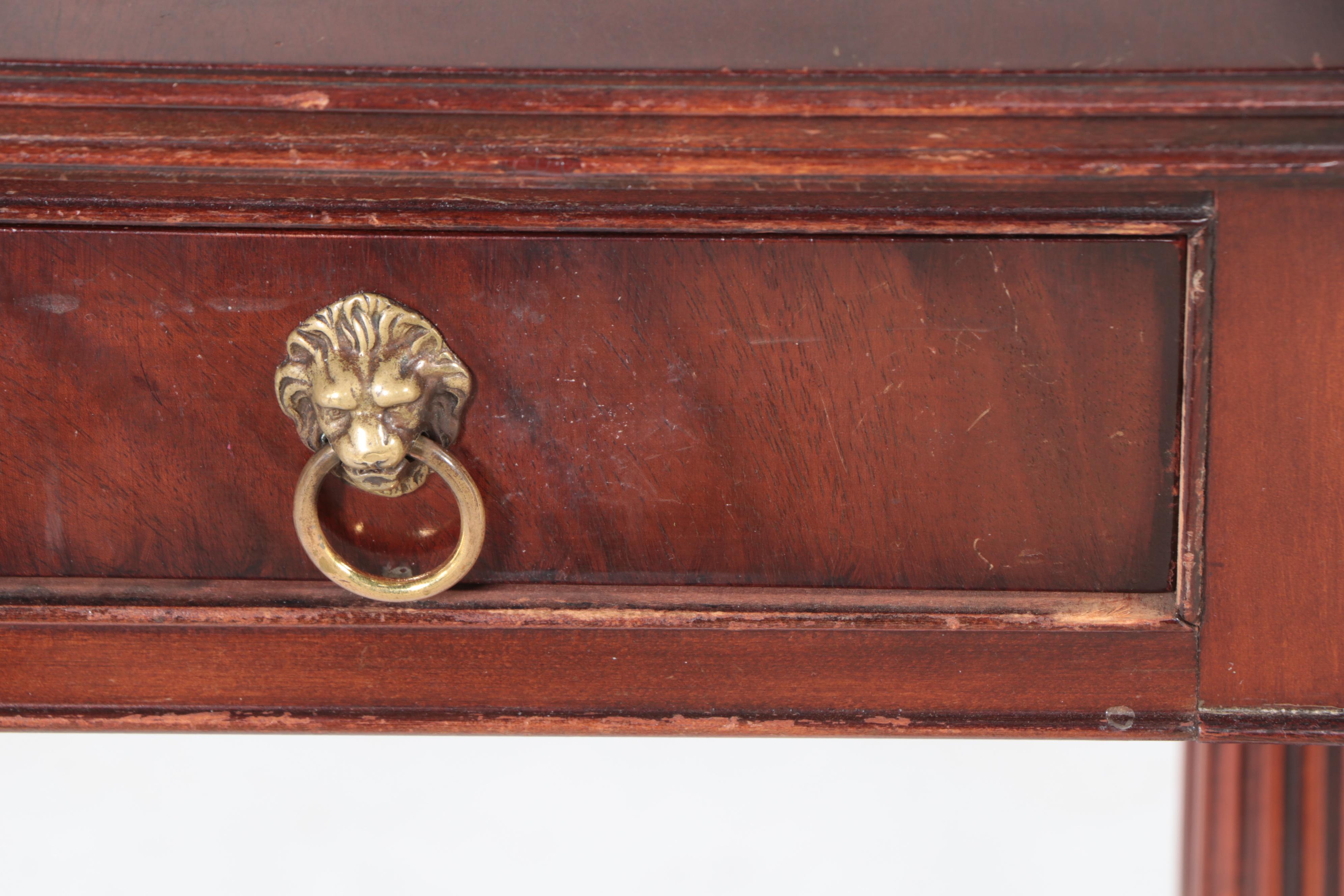 Imperial Furniture Co. Classical Style Mahogany Drop-Leaf Writing Table, c. 1940