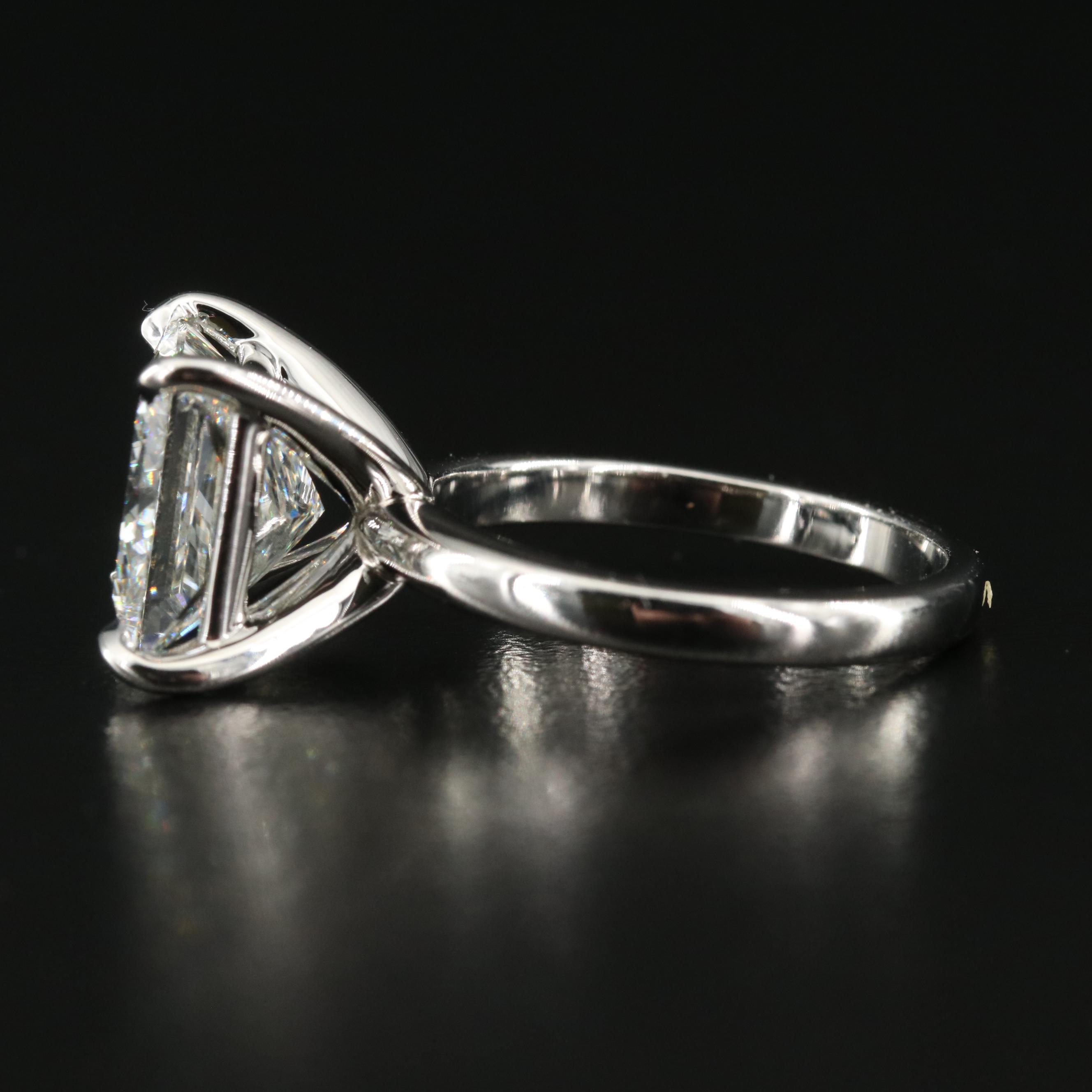 Platinum 5.50 CT Lab Grown Diamond Ring with Online Digital IGI Report