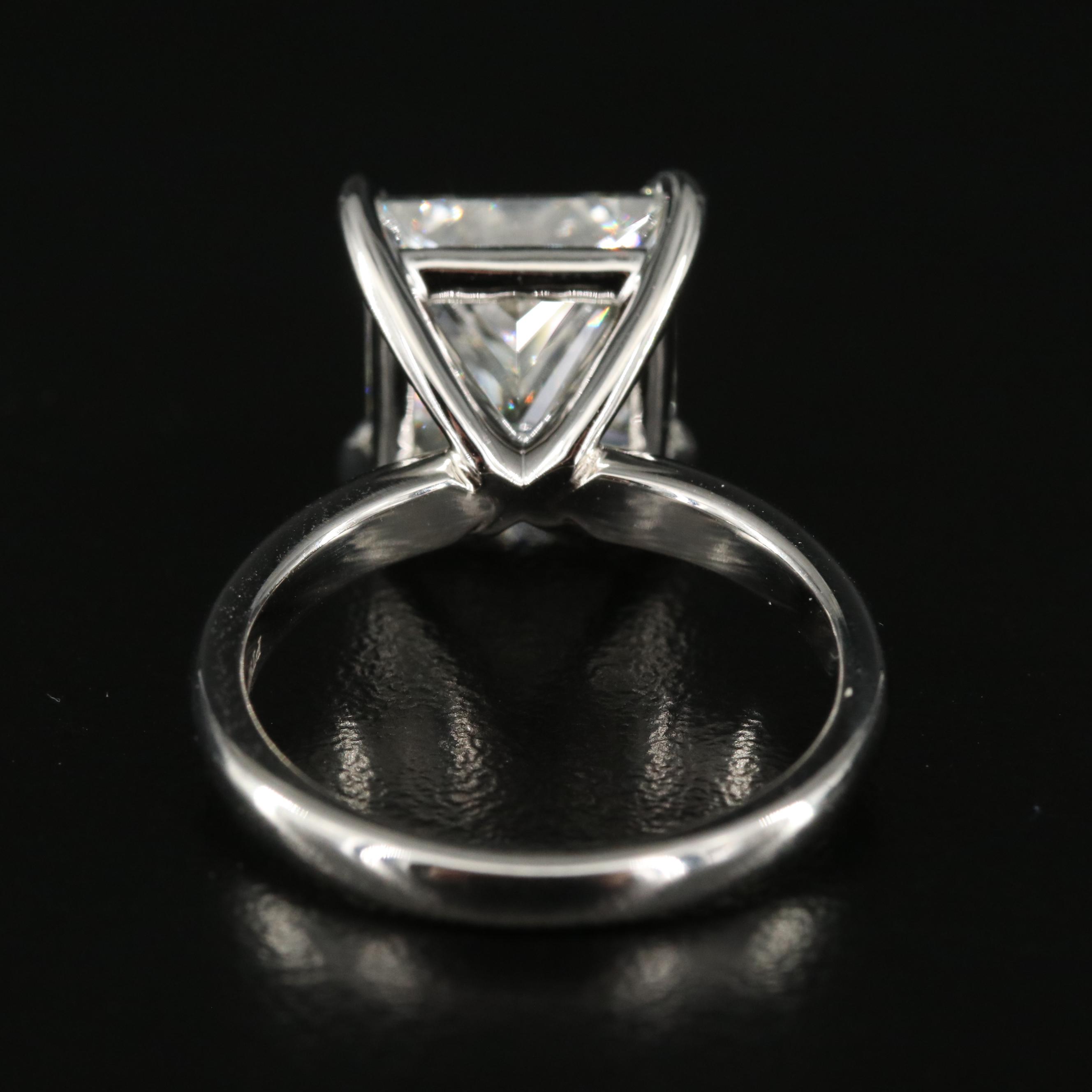 Platinum 5.50 CT Lab Grown Diamond Ring with Online Digital IGI Report