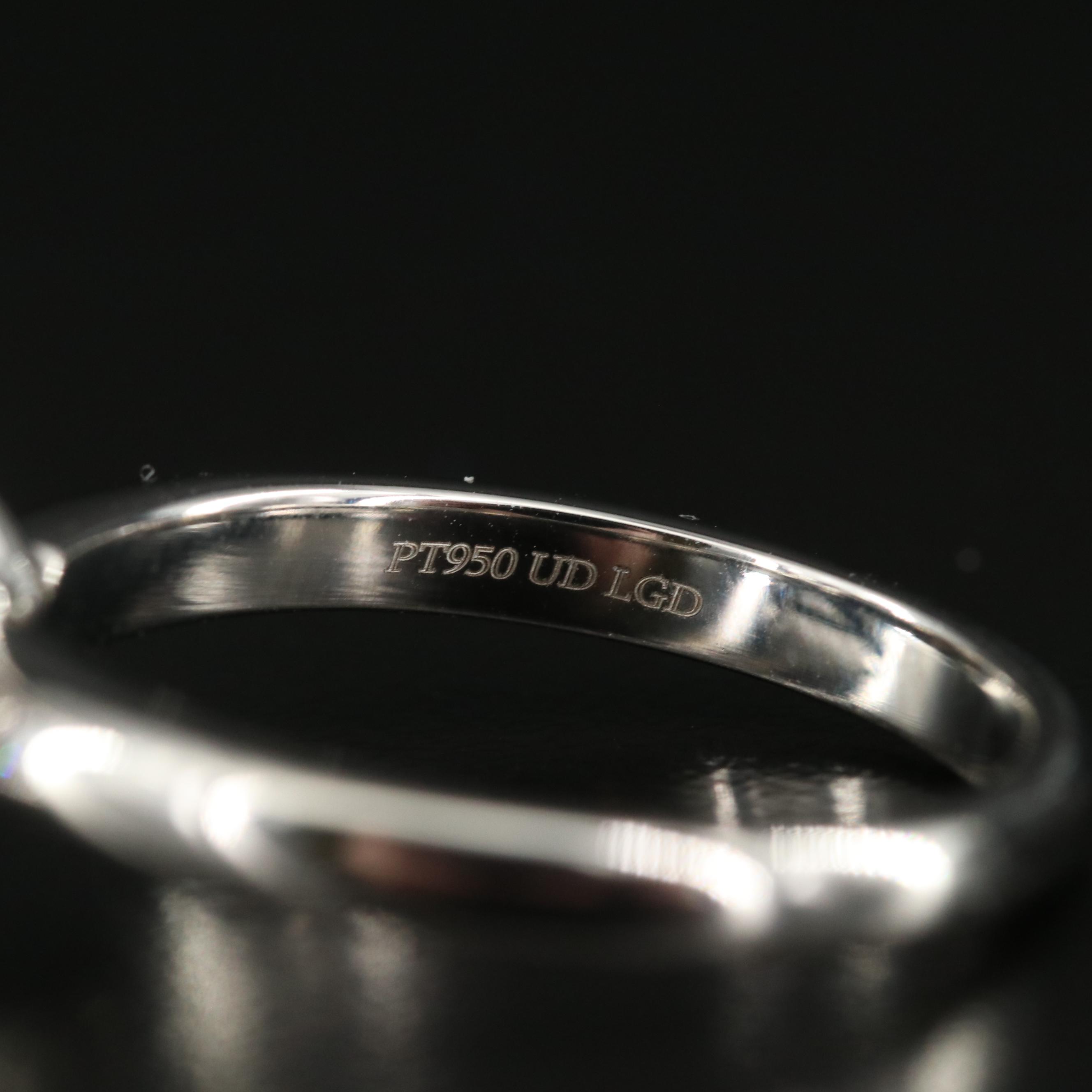 Platinum 5.50 CT Lab Grown Diamond Ring with Online Digital IGI Report