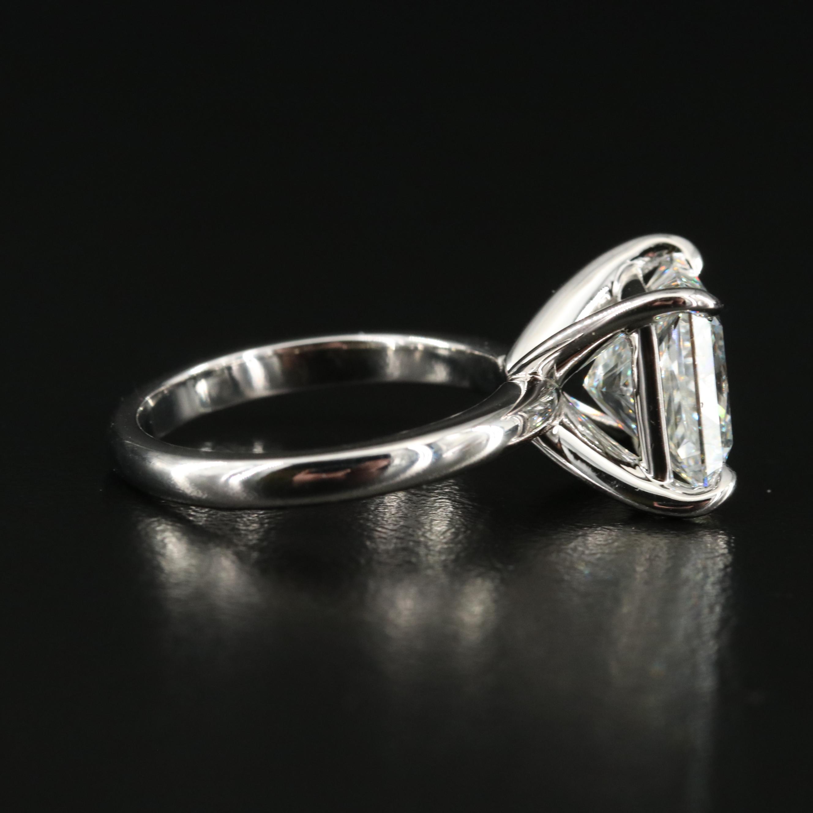 Platinum 5.14 CT Lab Grown Diamond Ring with IGI Online Digital Report