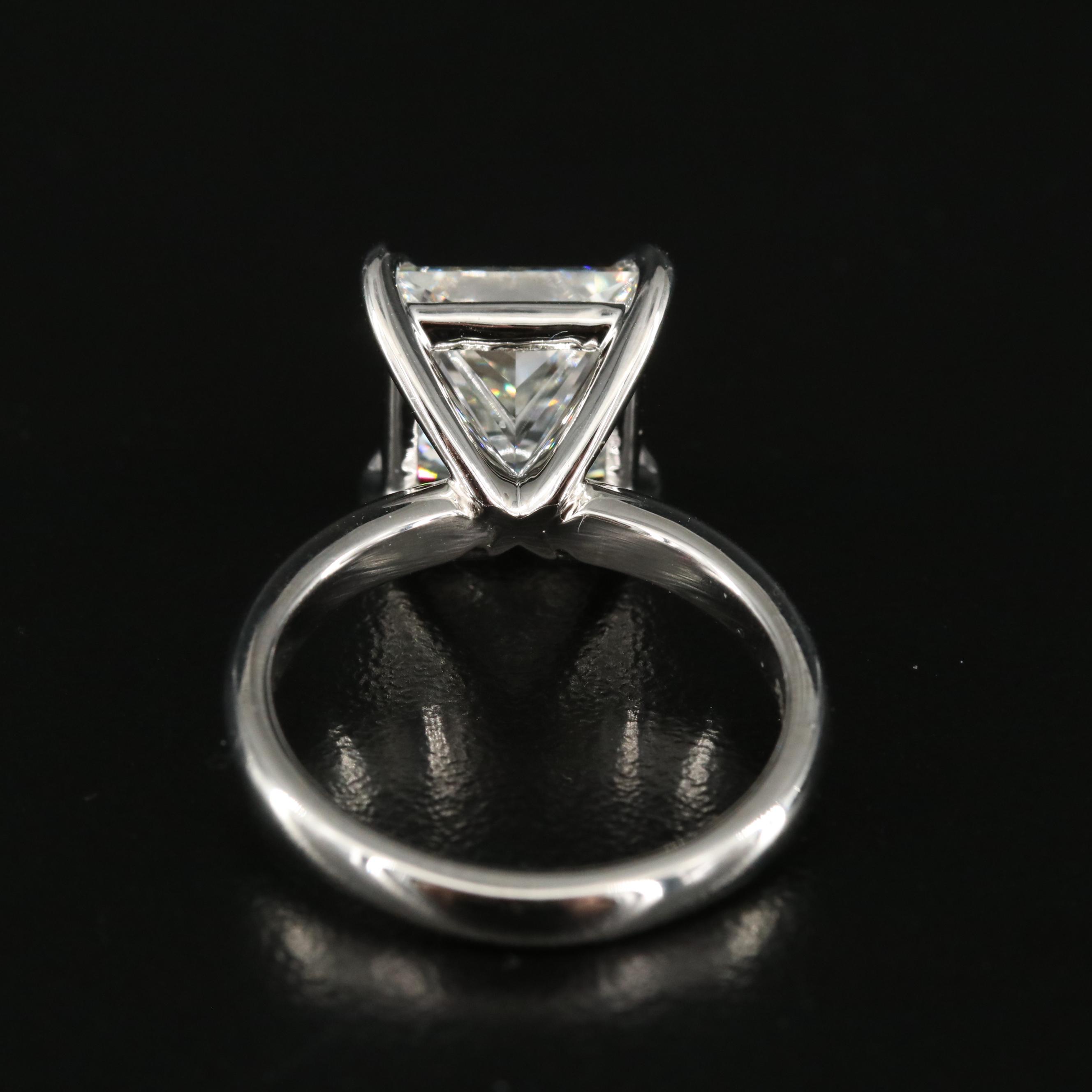 Platinum 5.14 CT Lab Grown Diamond Ring with IGI Online Digital Report