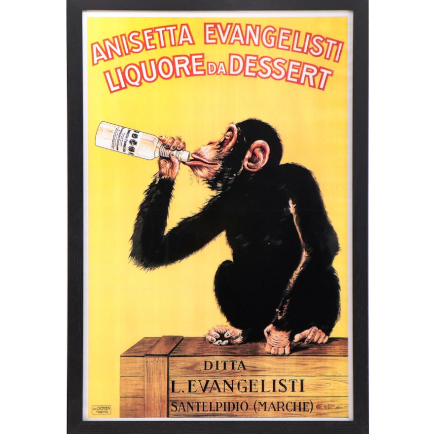 Giclée of Liqueur Poster "Anisetta Evangelisti"