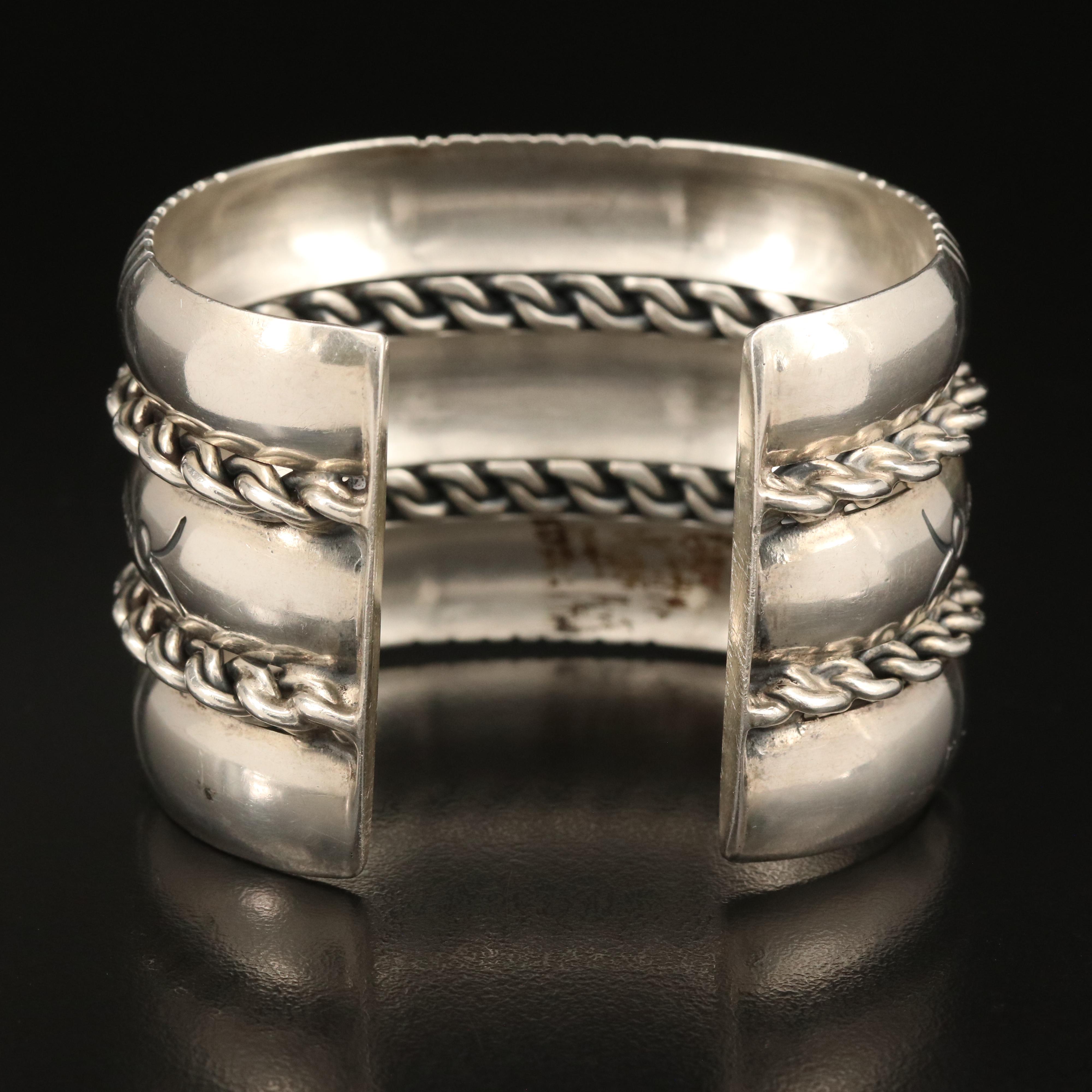 Southwestern Sterling Stampwork Cuff