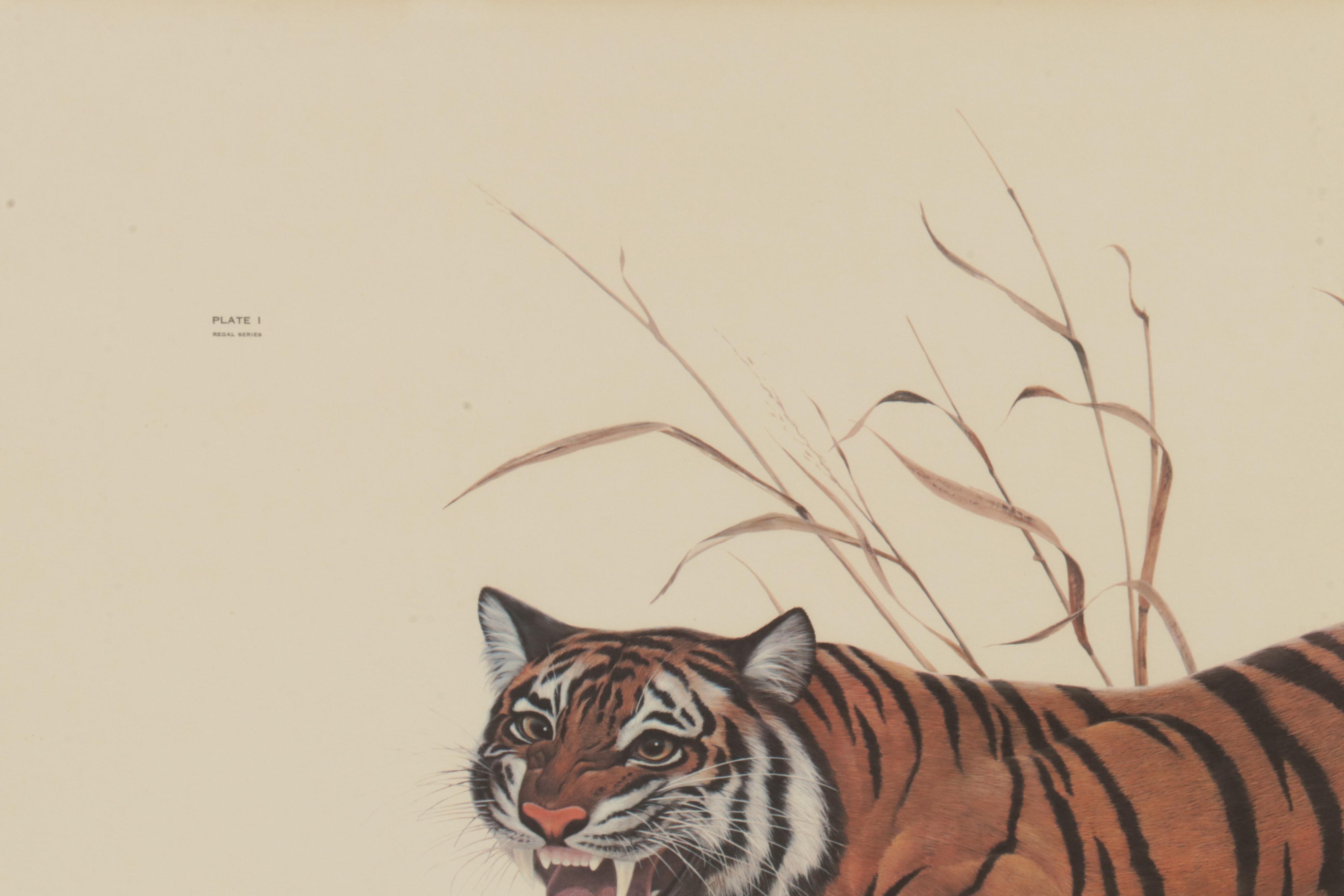 John Ruthven Offset Lithograph "Bengal Tiger," Circa 1968