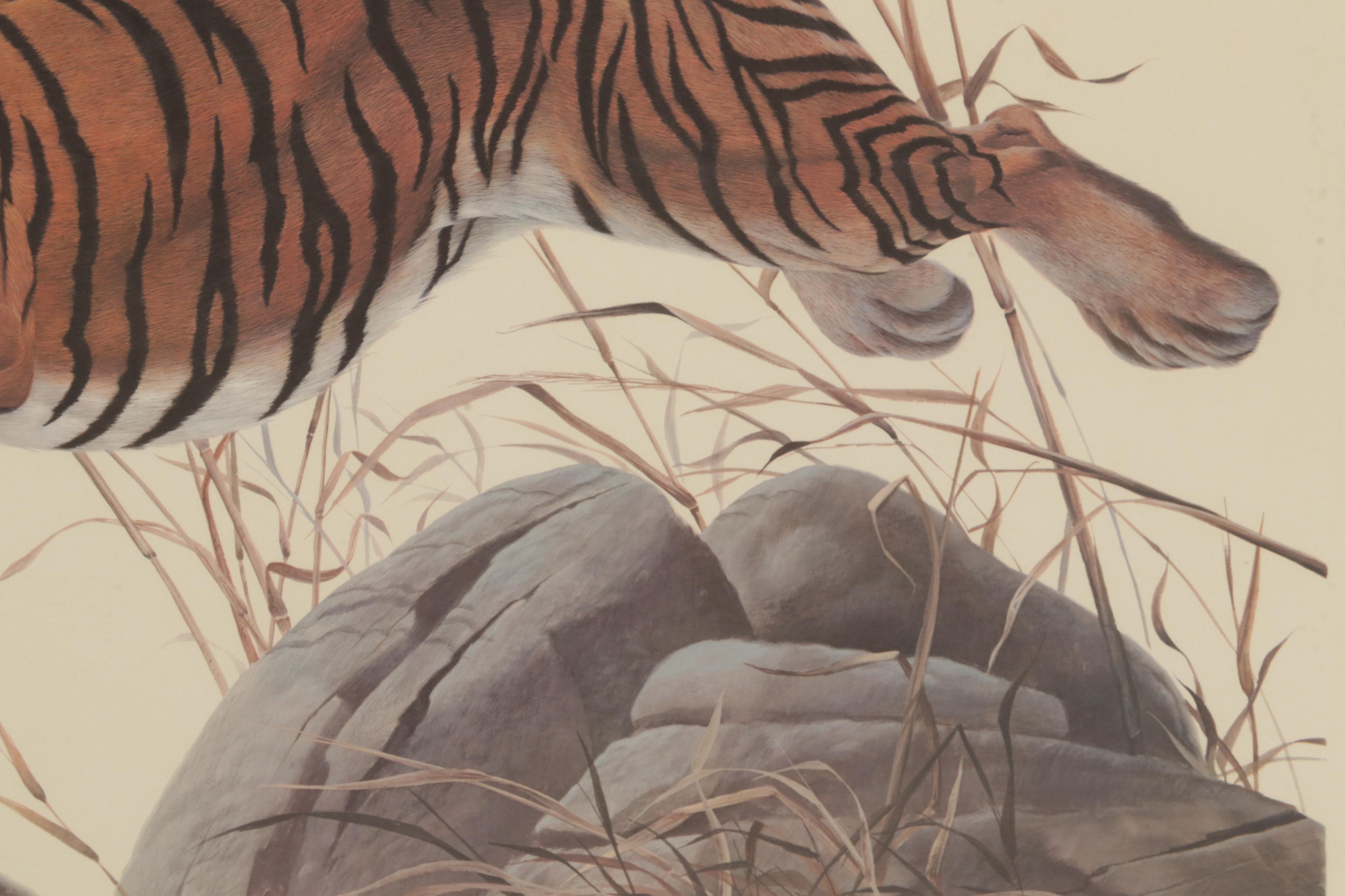 John Ruthven Offset Lithograph "Bengal Tiger," Circa 1968