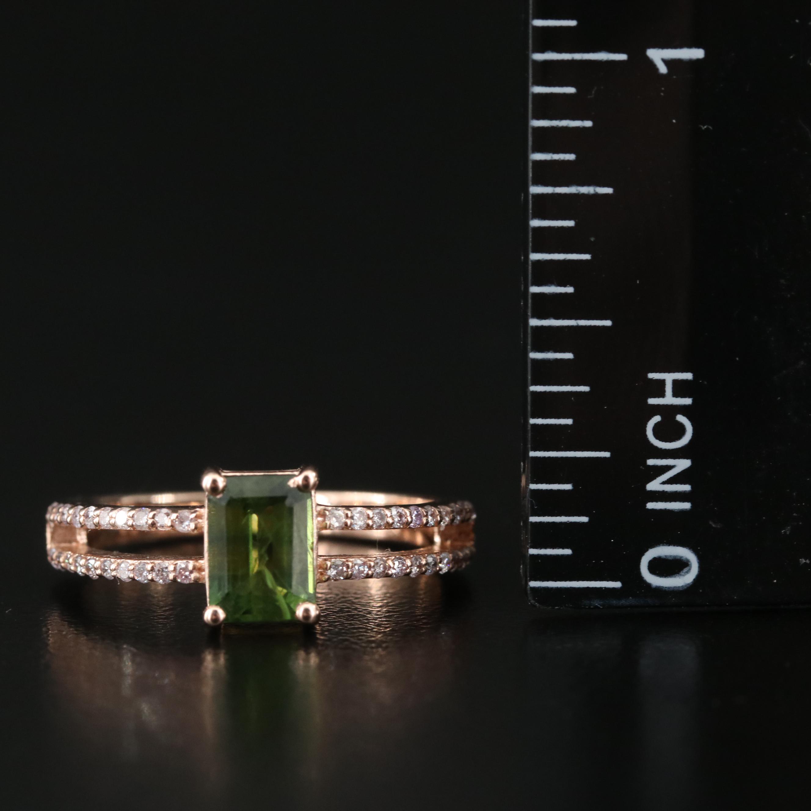 14K 1.26 CT Sapphire and Diamond Ring