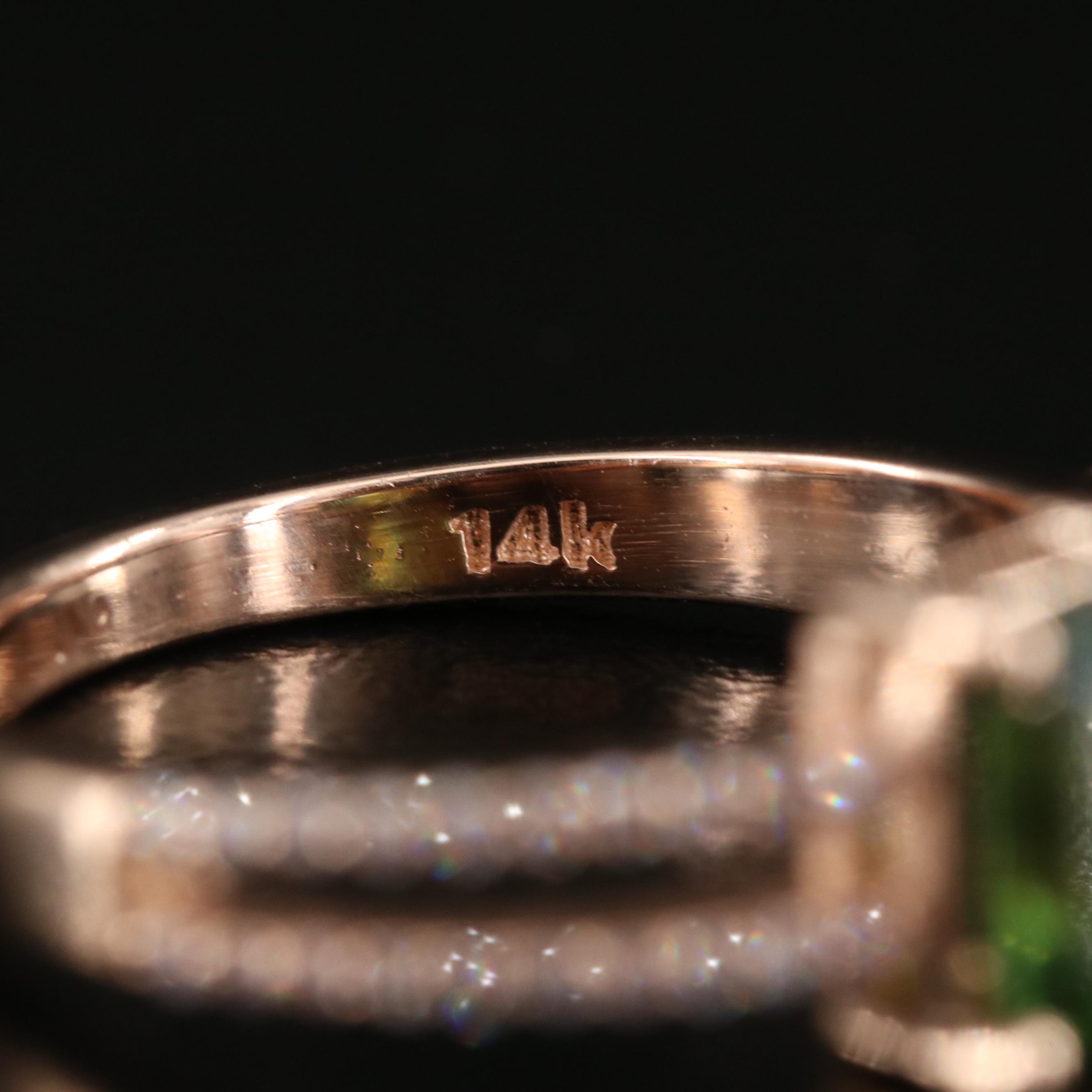 14K 1.26 CT Sapphire and Diamond Ring