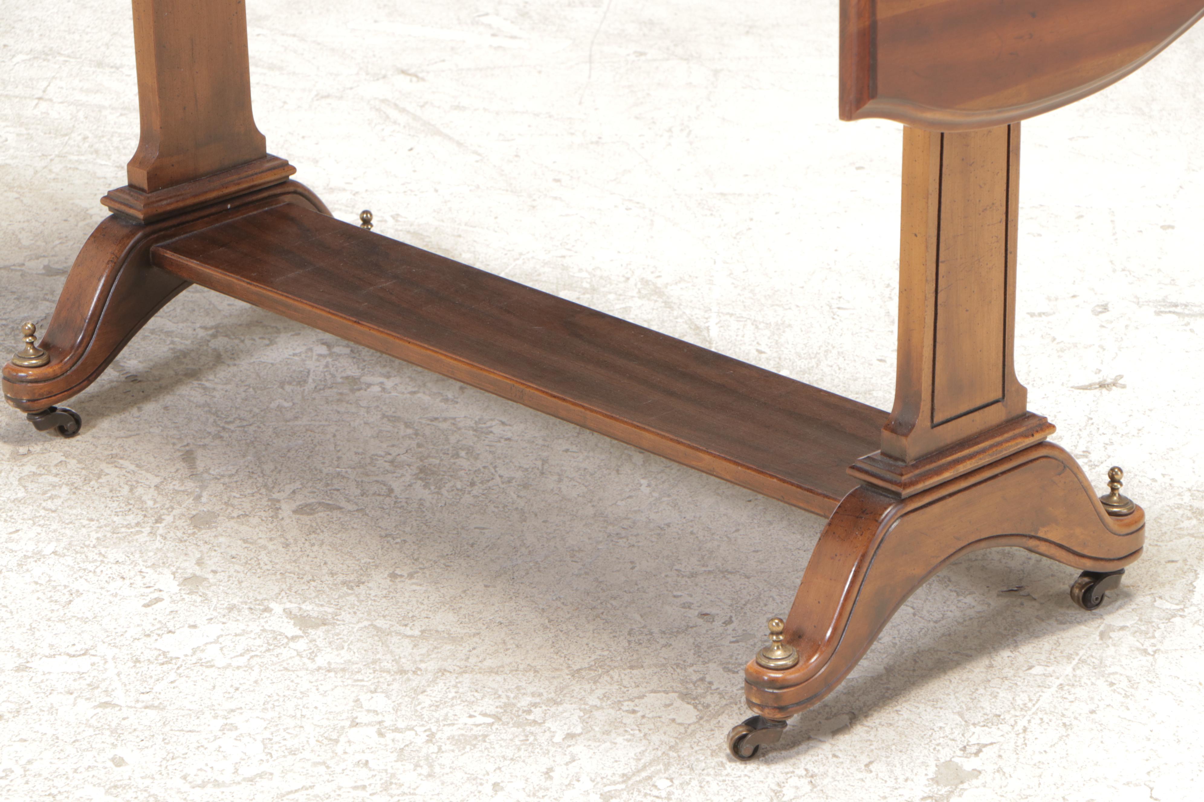 Regency Style Cherrywood Drop-Leaf Console Table, Late 20th Century