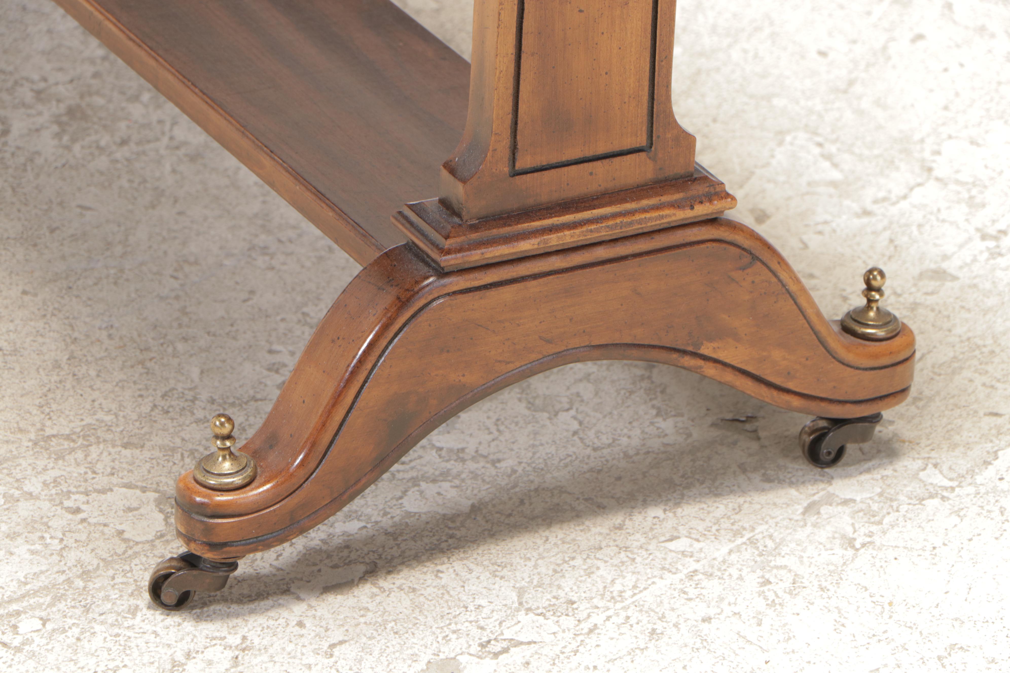 Regency Style Cherrywood Drop-Leaf Console Table, Late 20th Century