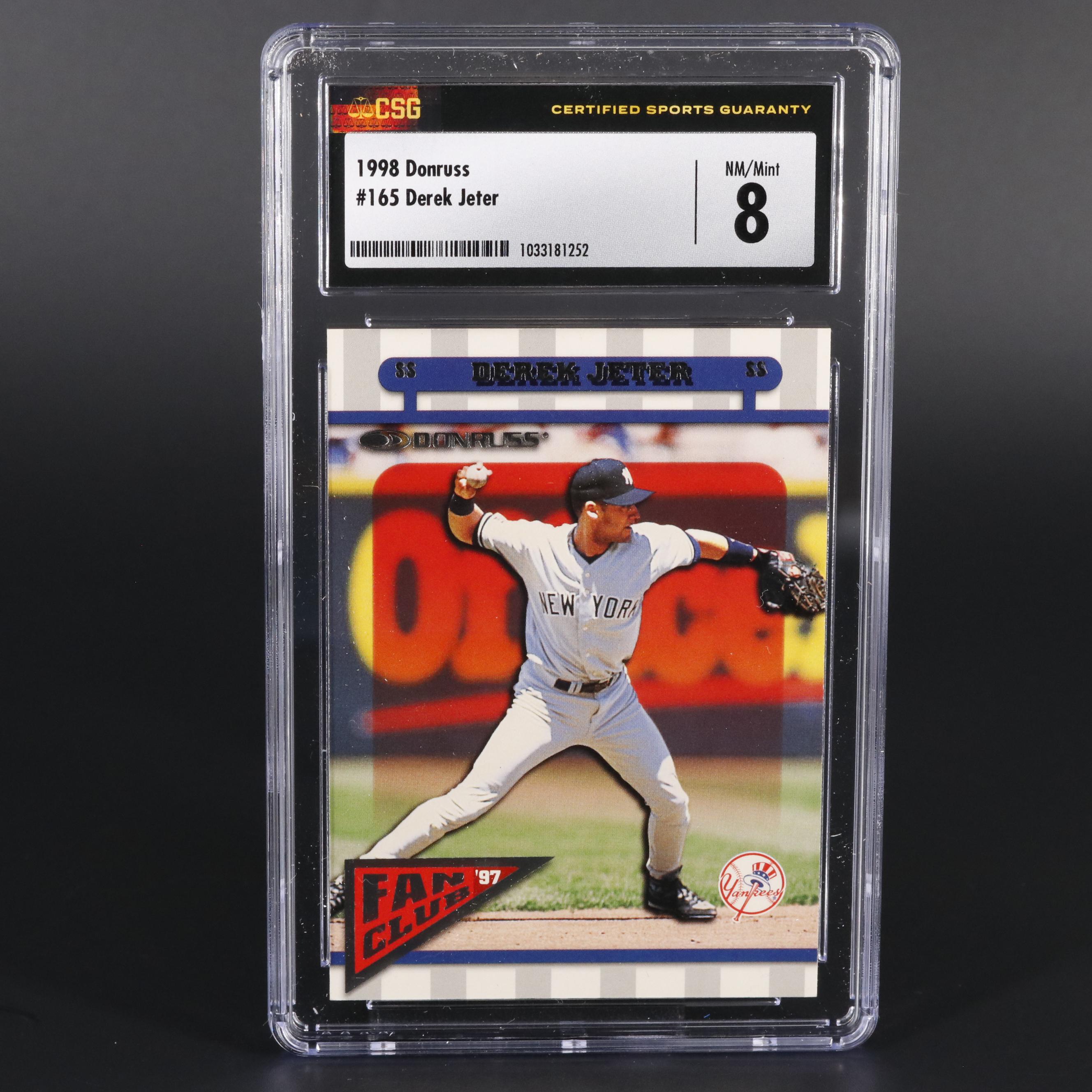 1998 Donruss Derek Jeter CSG 8 #165 New York Yankees