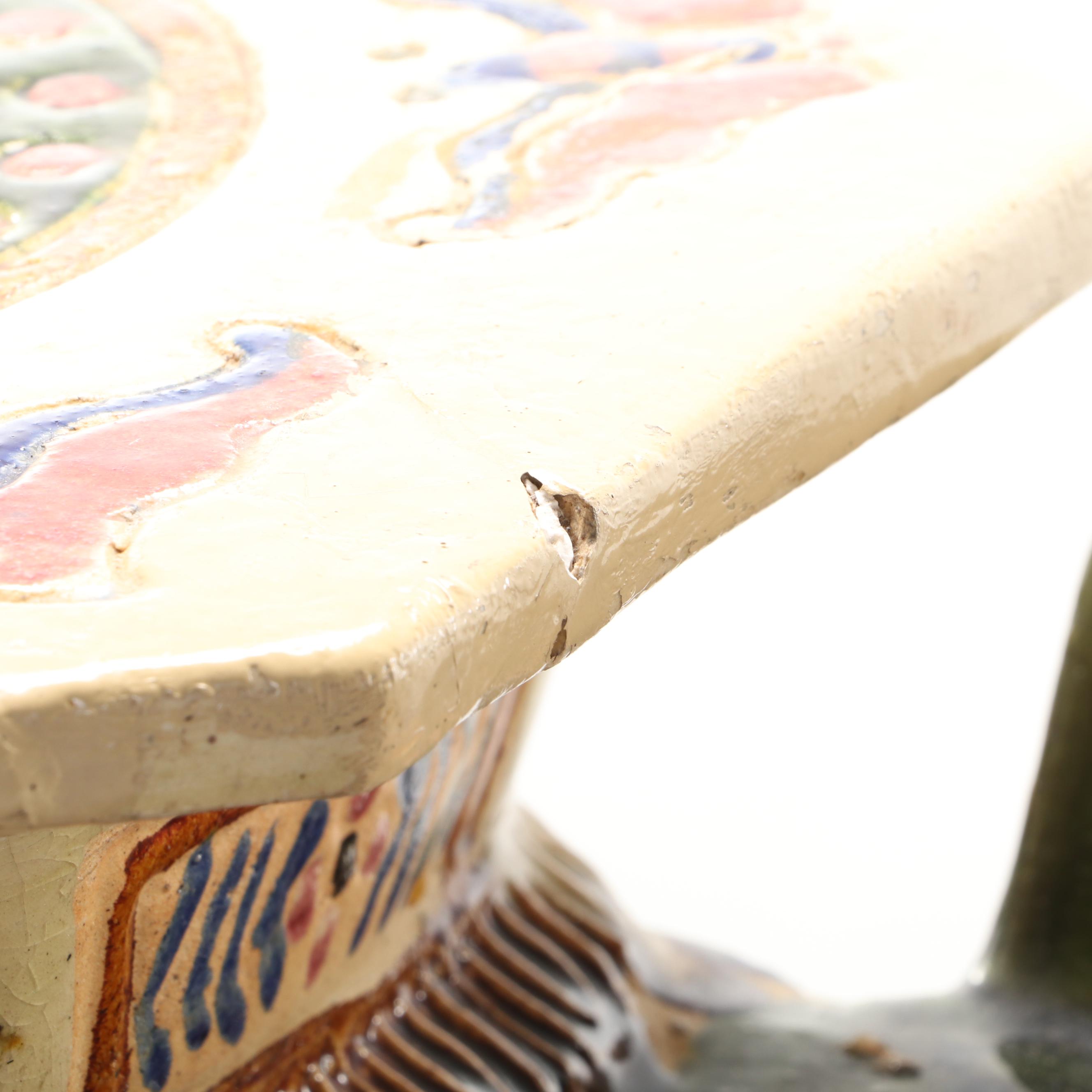 East Asian Glazed Earthenware Elephant Garden Seat