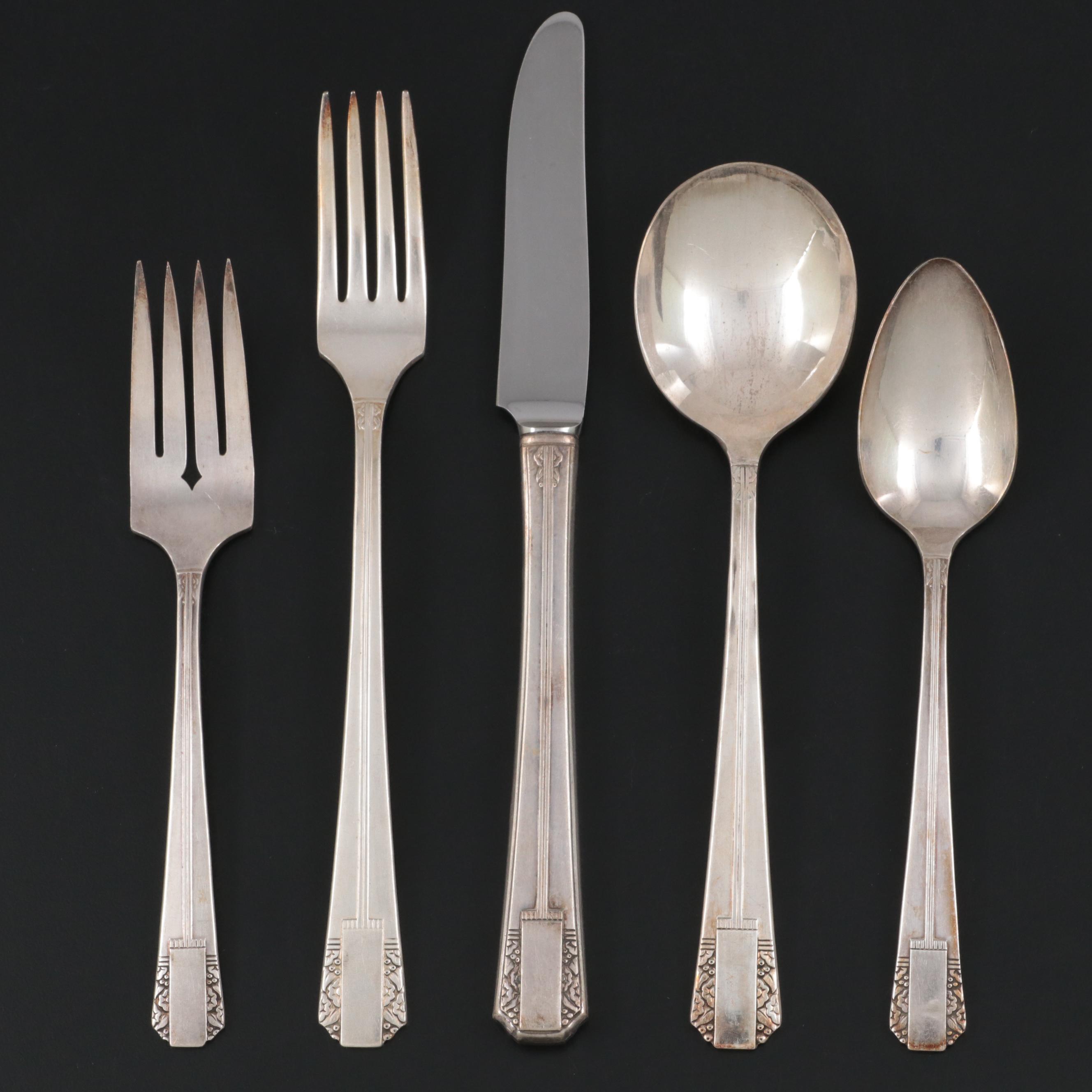 Oneida "Park Lane" Silver Plate Flatware, Mid to Late 20th Century