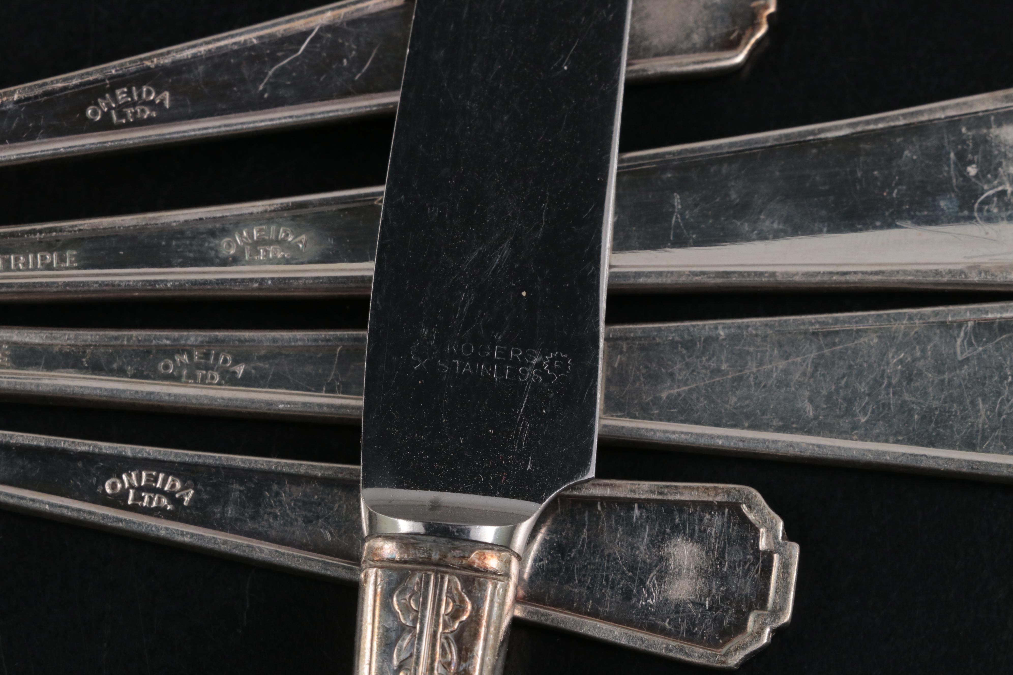 Oneida "Park Lane" Silver Plate Flatware, Mid to Late 20th Century