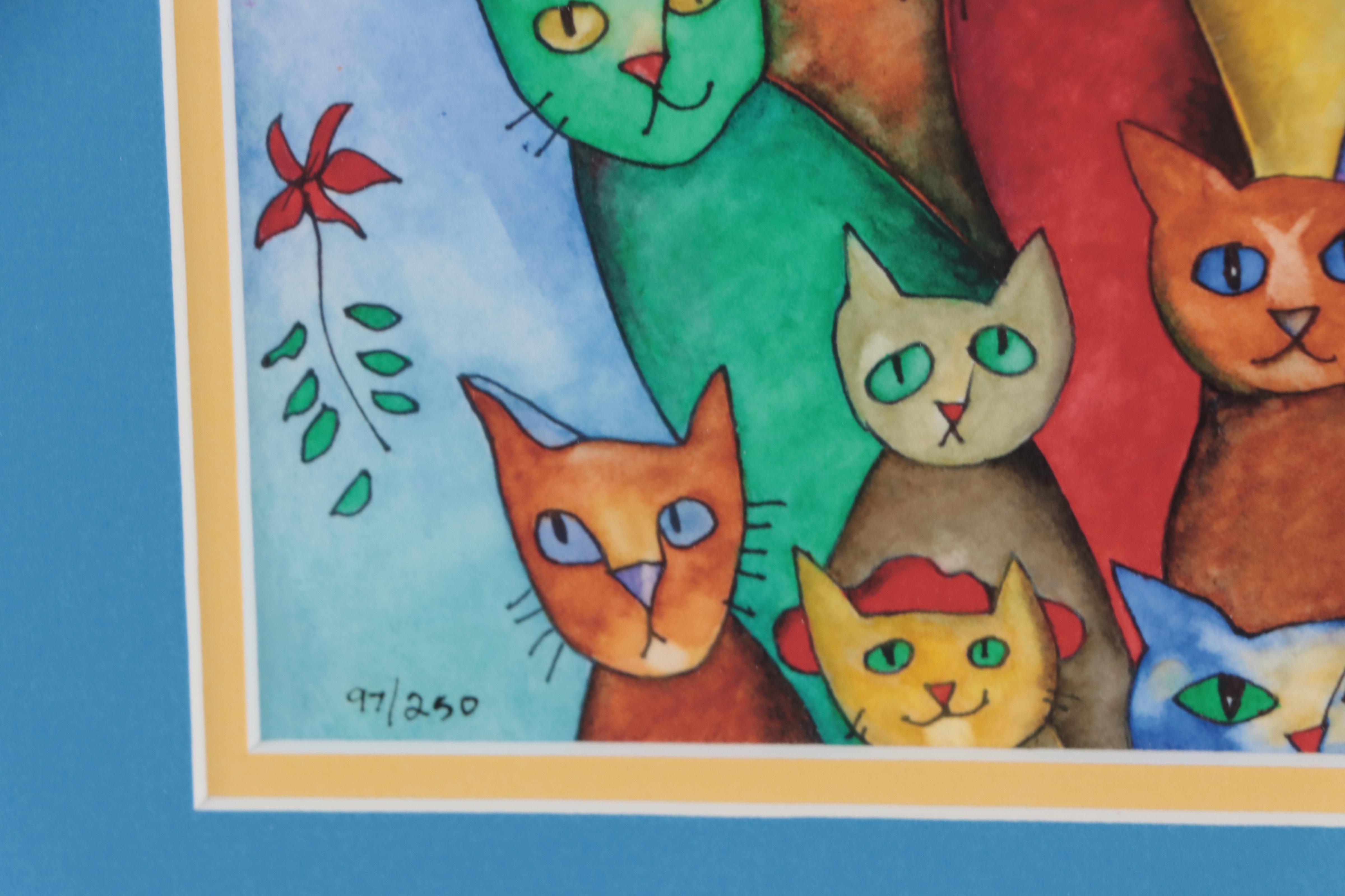 Samuel Ruder Giclée "22 Cats At Large," 2005