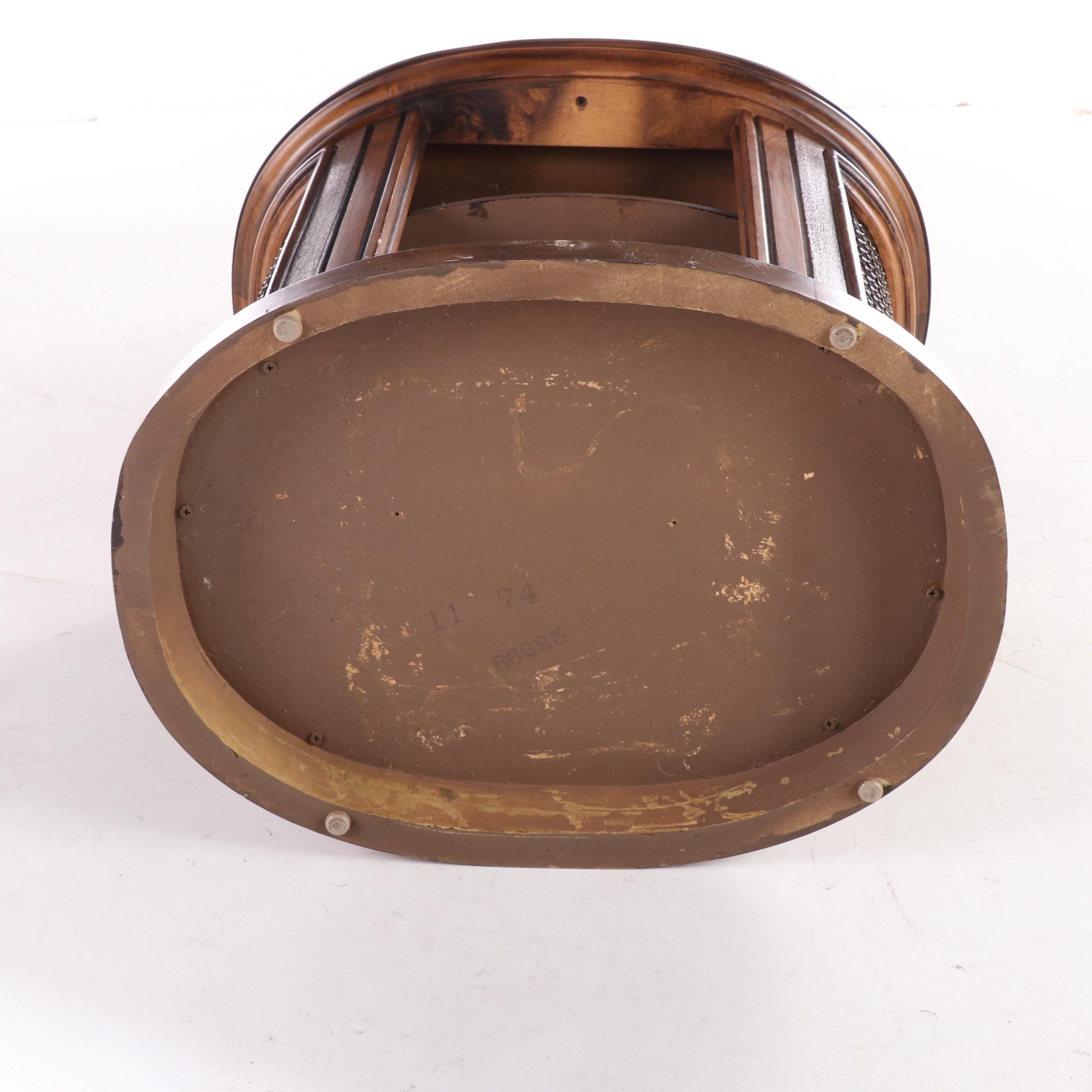 Regency Style Cherrywood-Stained and Metal-Mounted Side Table, Late 20th Century