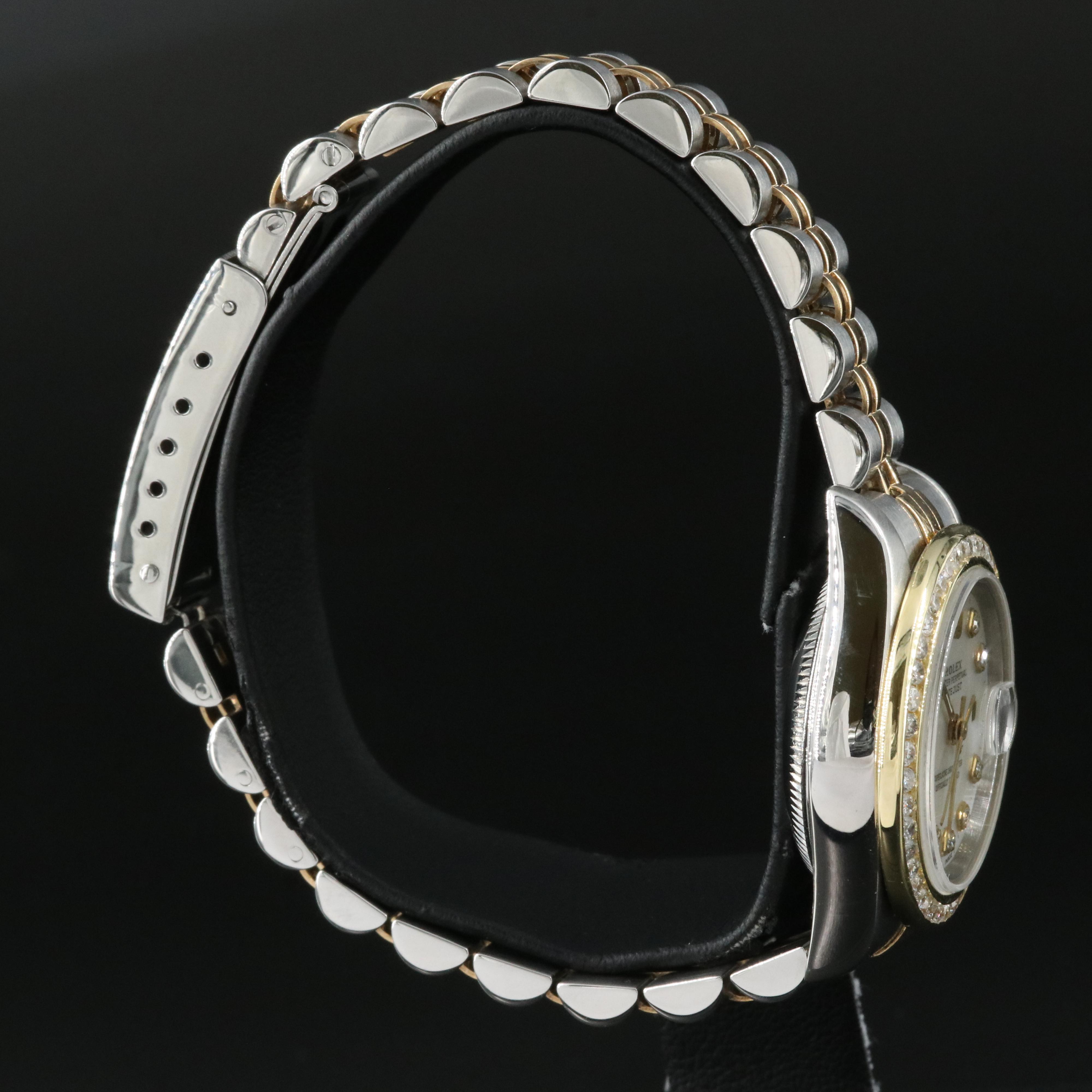 1996 Rolex Oyster Perpetual 1.01 CTW Diamond Dial and Bezel Datejust Watch