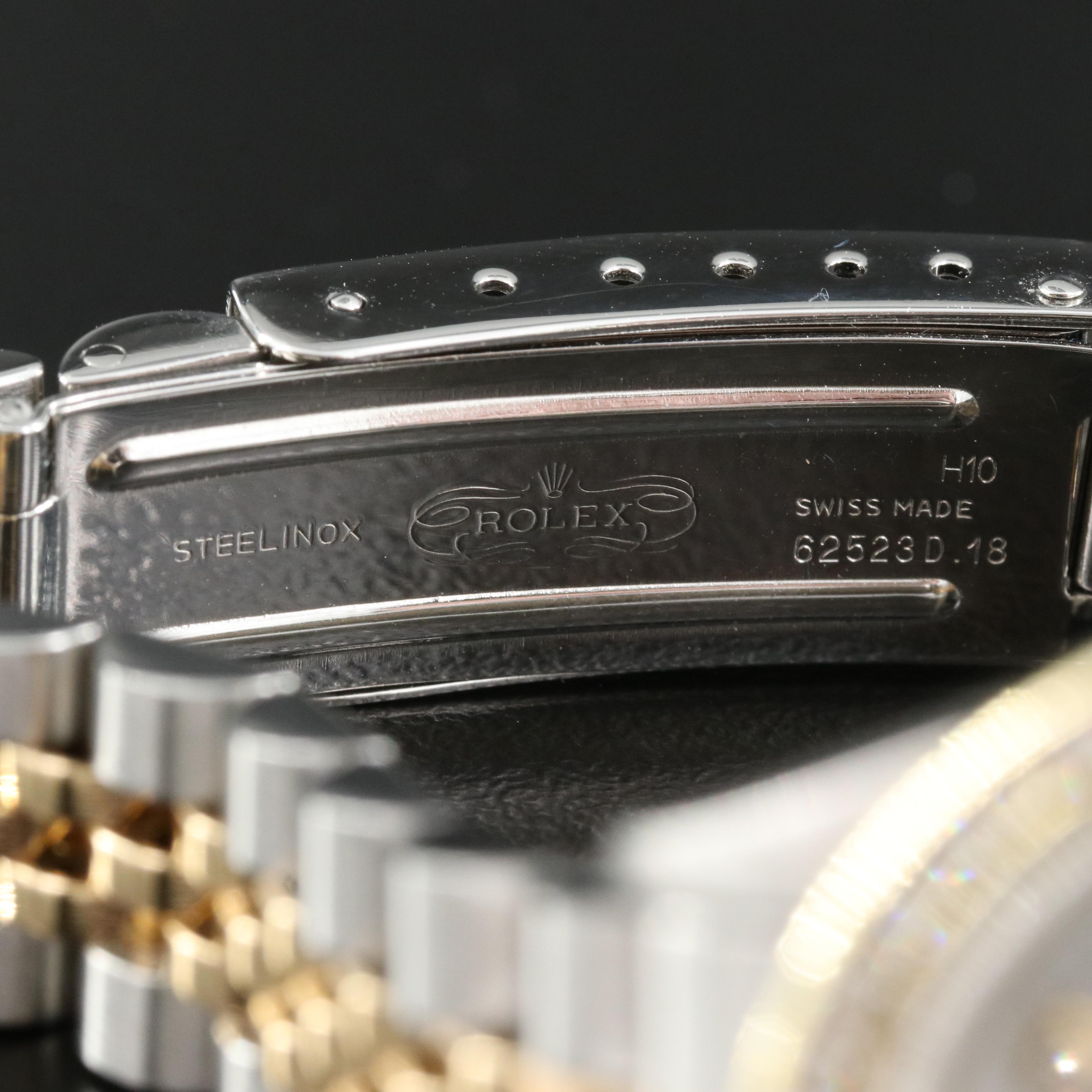 1996 Rolex Oyster Perpetual 1.01 CTW Diamond Dial and Bezel Datejust Watch