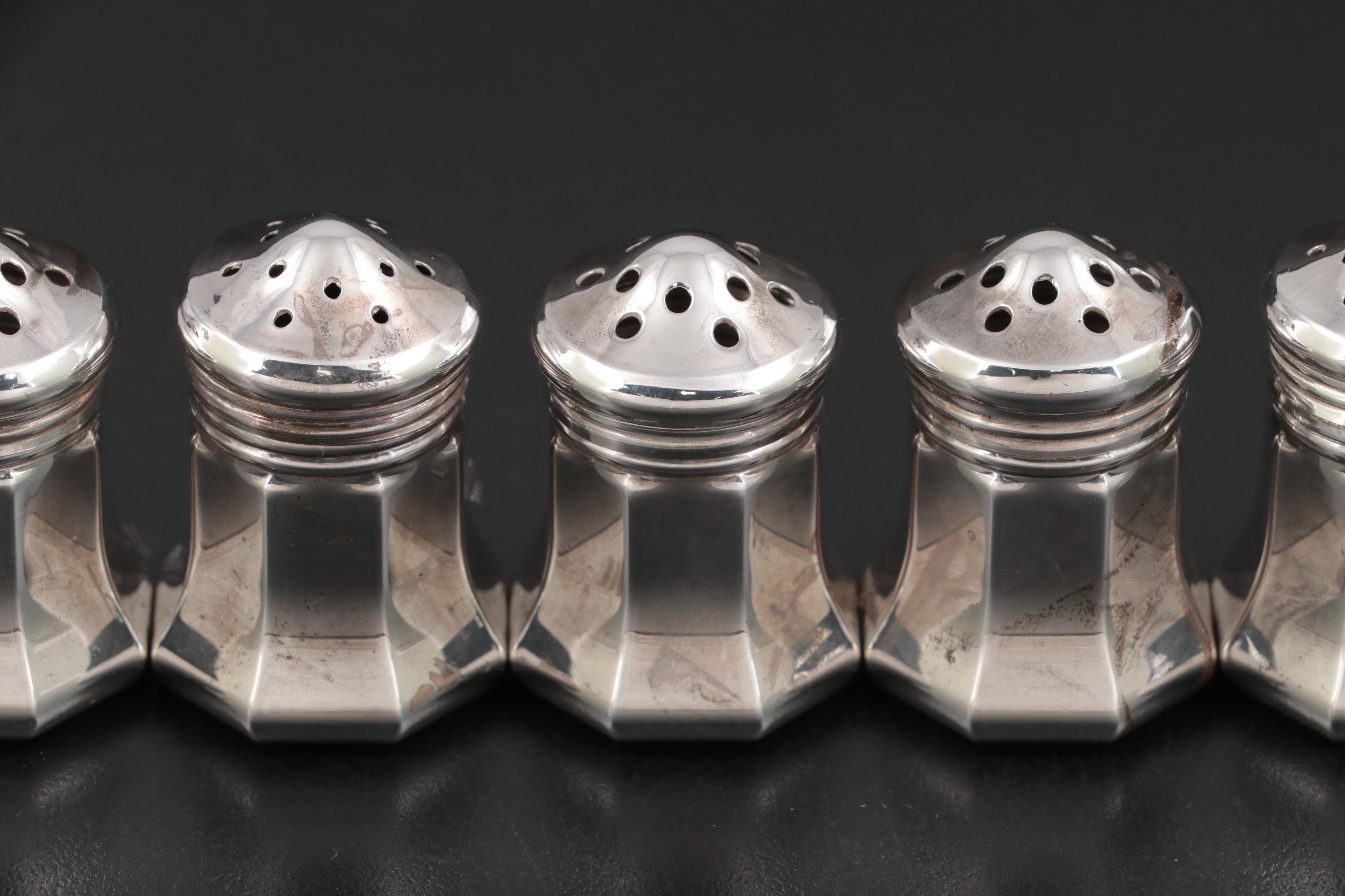 Cartier Sterling Silver Salt and Pepper Shakers, Mid to Late 20th Century