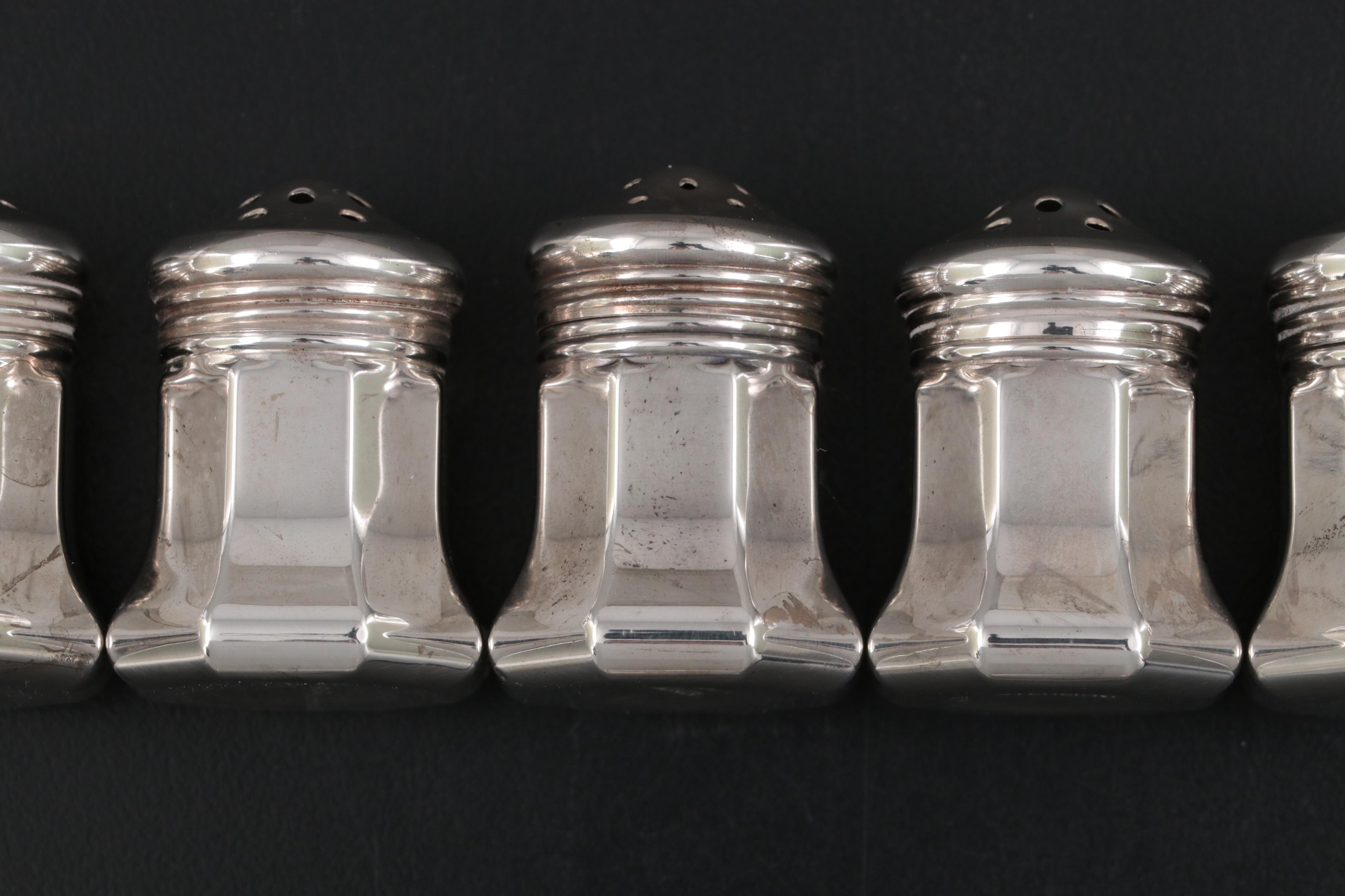Cartier Sterling Silver Salt and Pepper Shakers, Mid to Late 20th Century