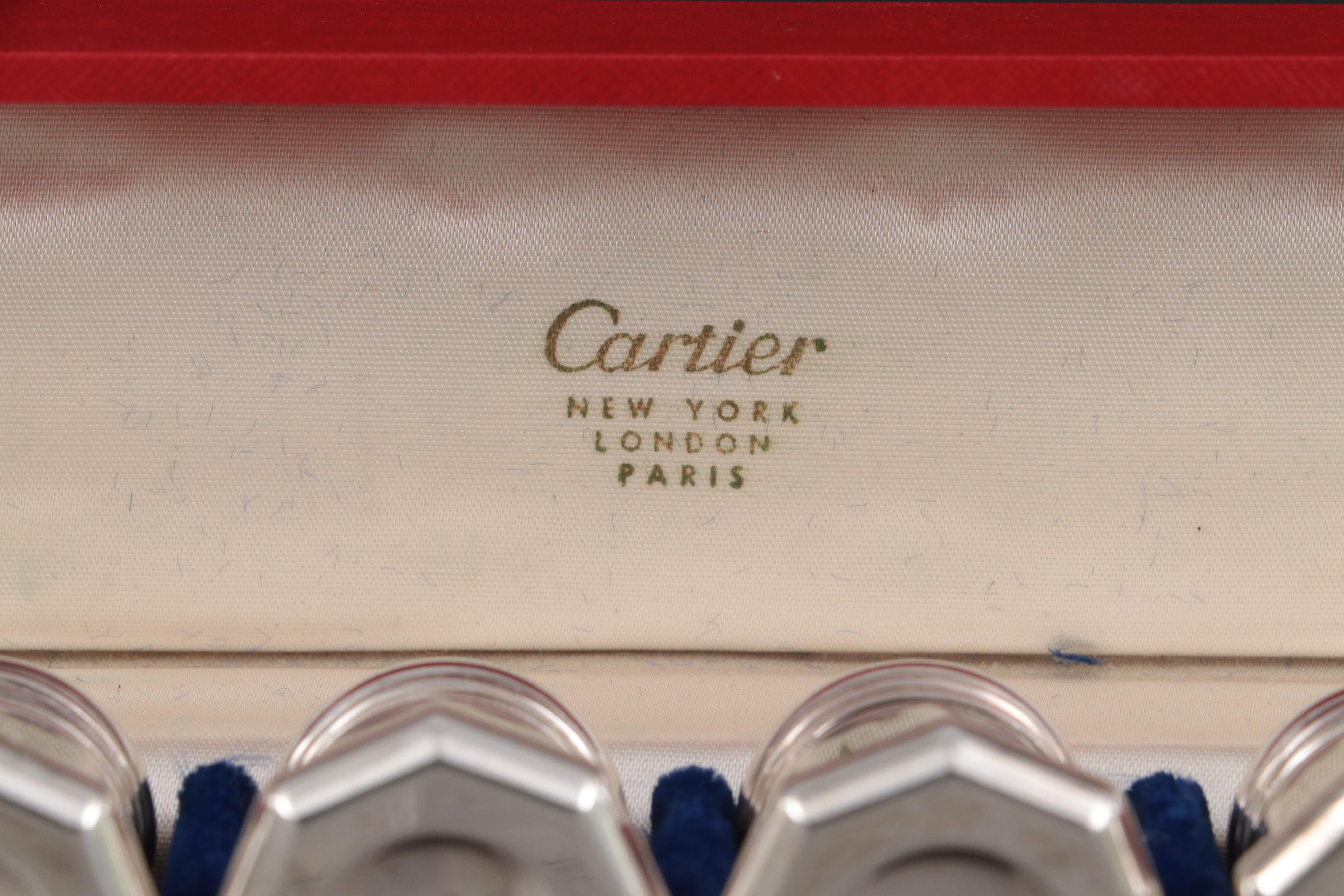 Cartier Sterling Silver Salt and Pepper Shakers, Mid to Late 20th Century