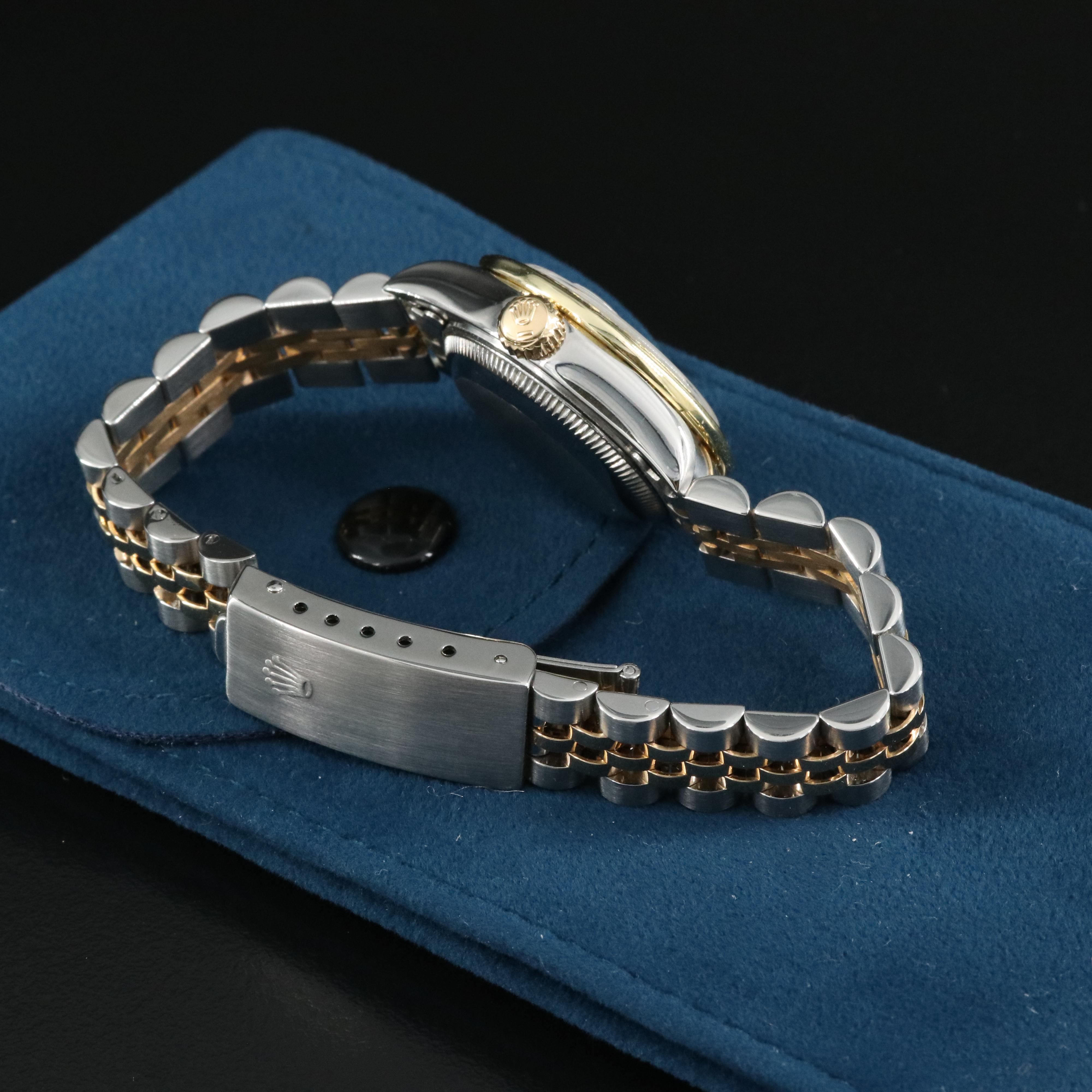 1996 Rolex Oyster Perpetual 1.01 CTW Diamond Dial and Bezel Datejust Watch