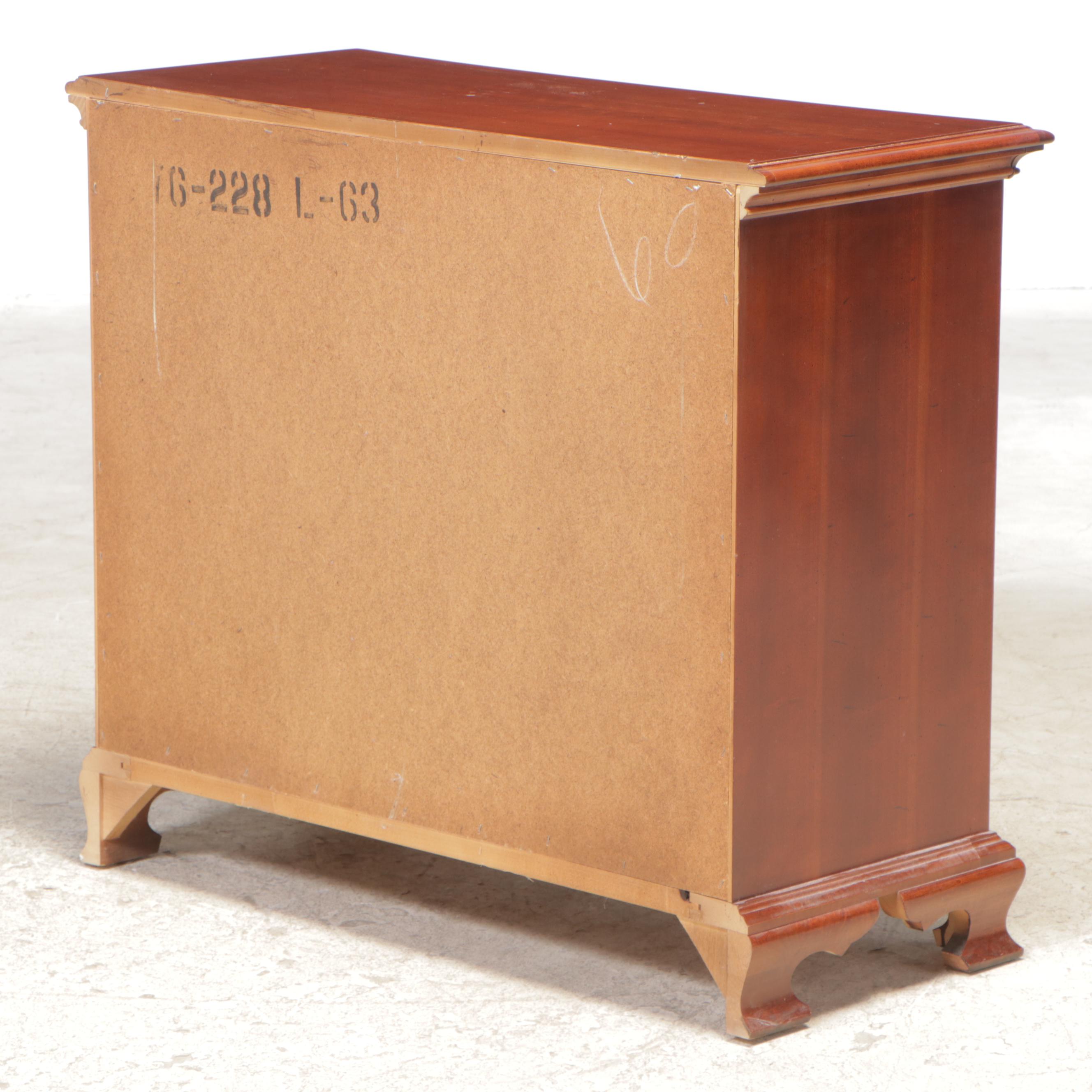 American Drew Chippendale Style Cherrywood Block-Front Four-Drawer Chest