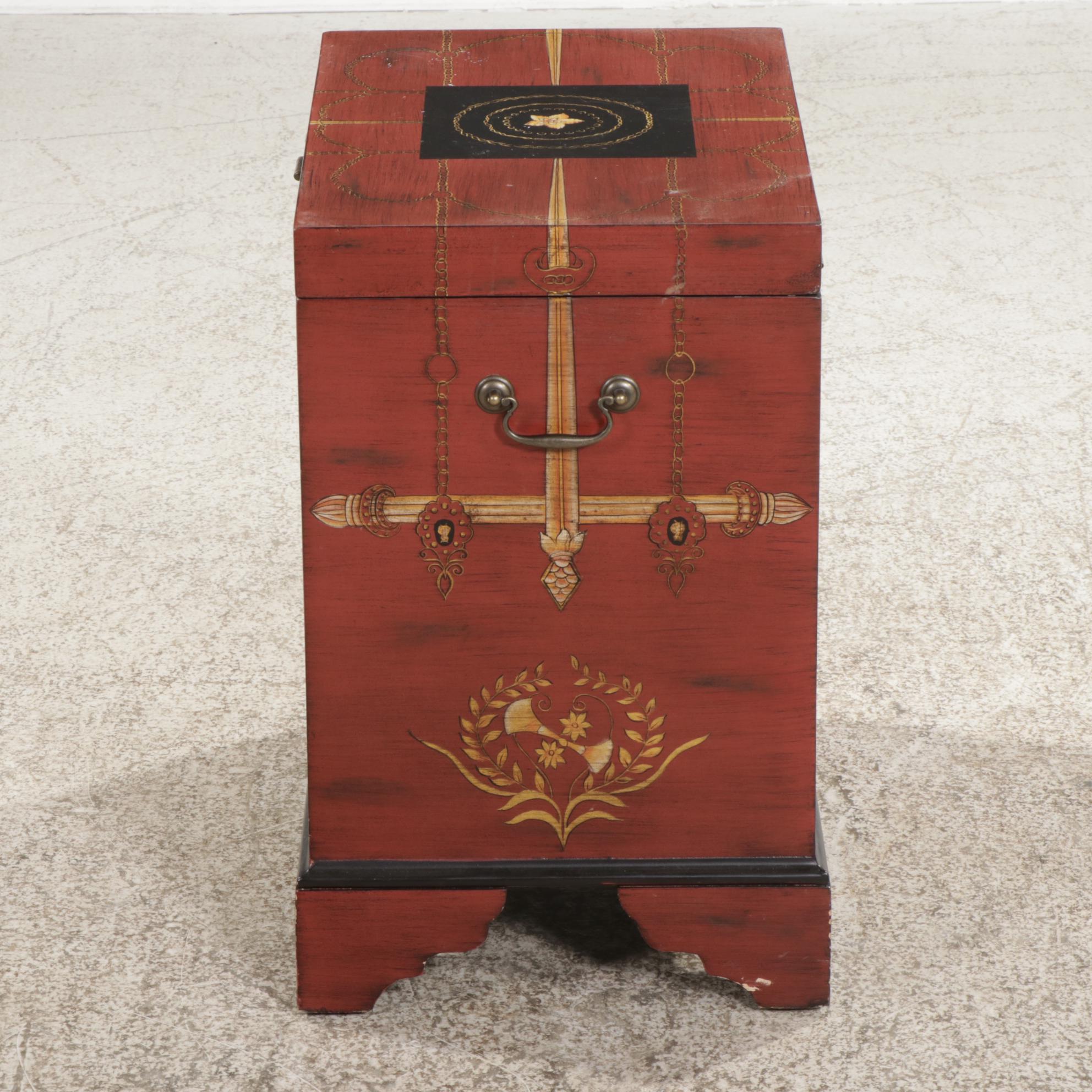 Chest Form Top Opening File Cabinet, 21st Century