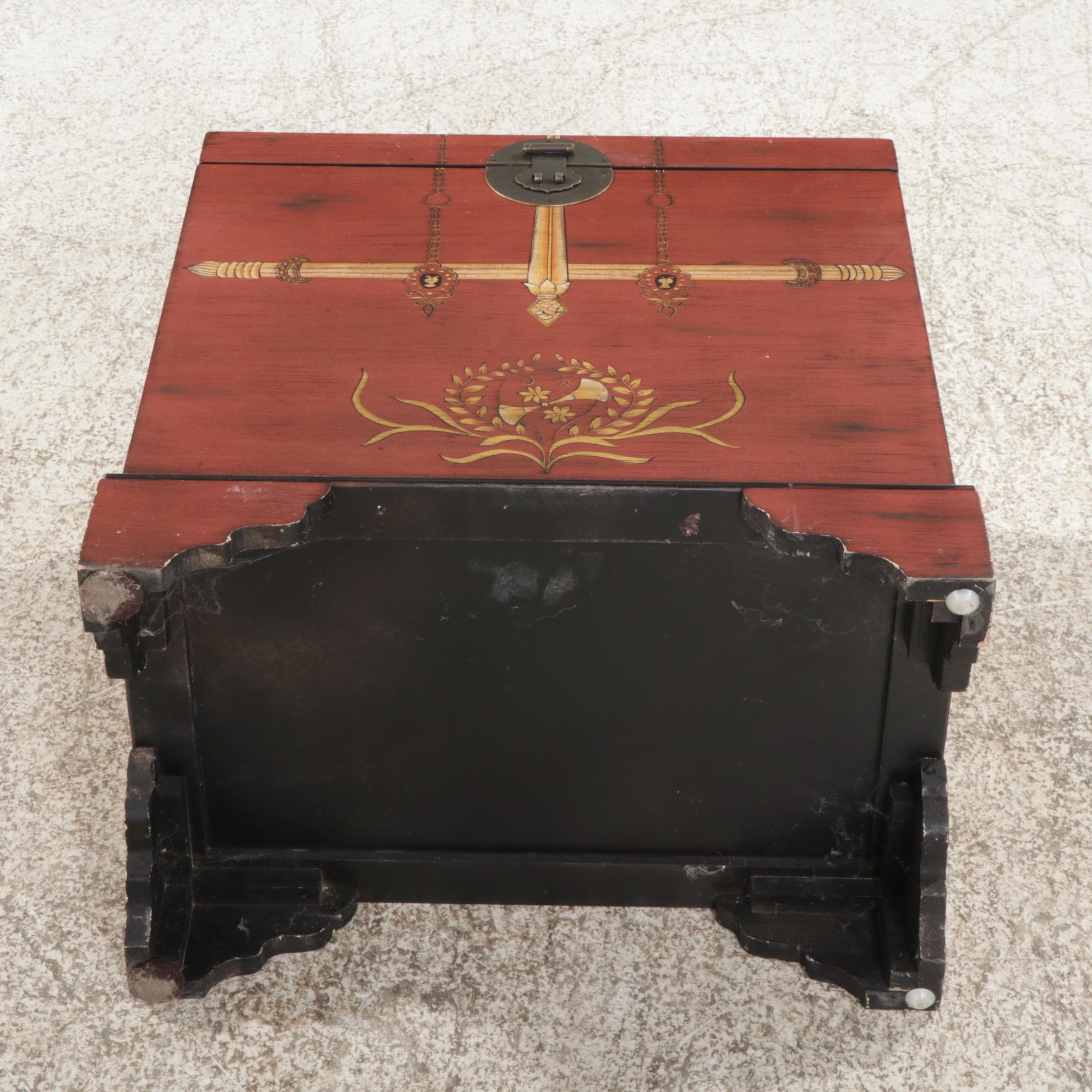 Chest Form Top Opening File Cabinet, 21st Century