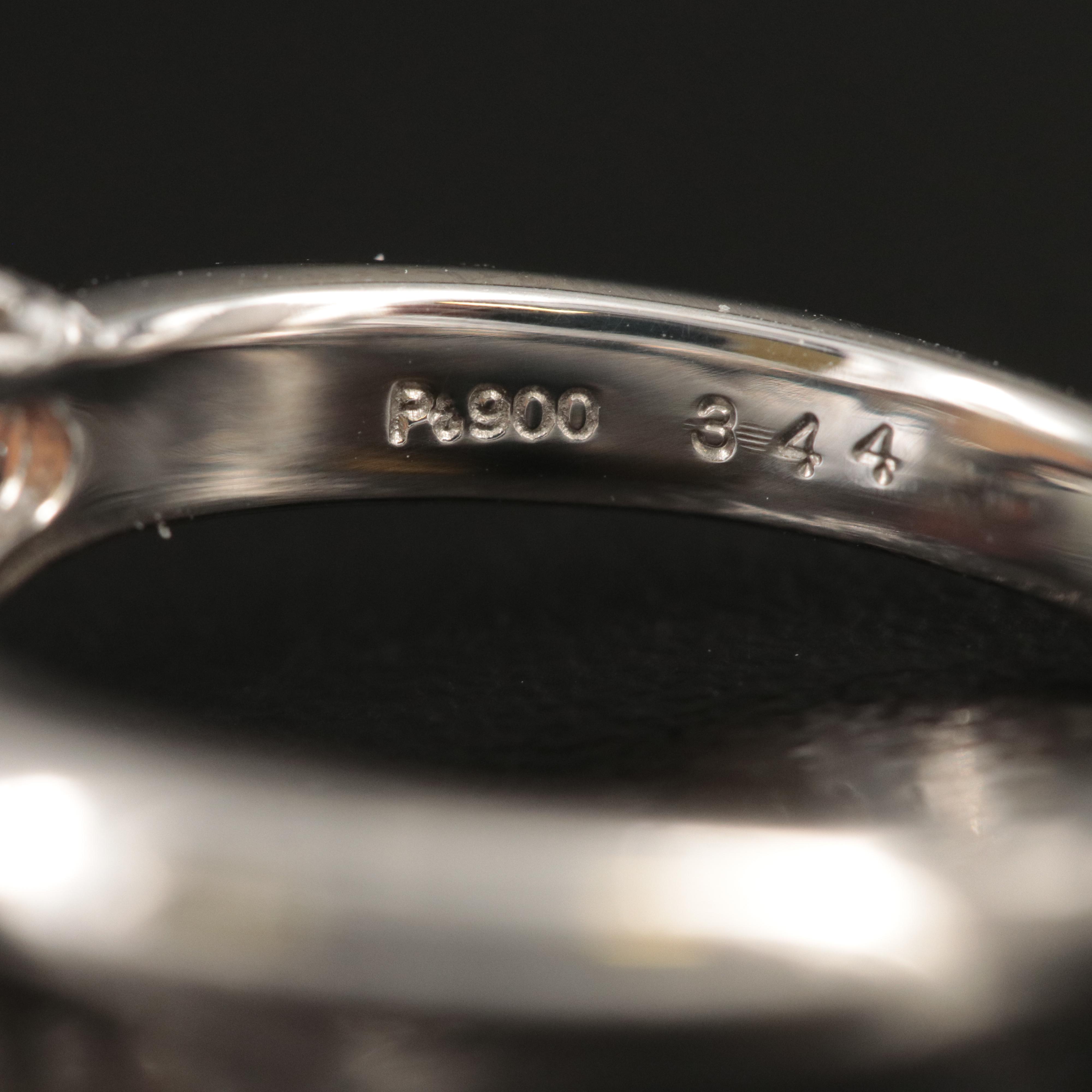 Platinum 3.44 CT Opal and Diamond Ring