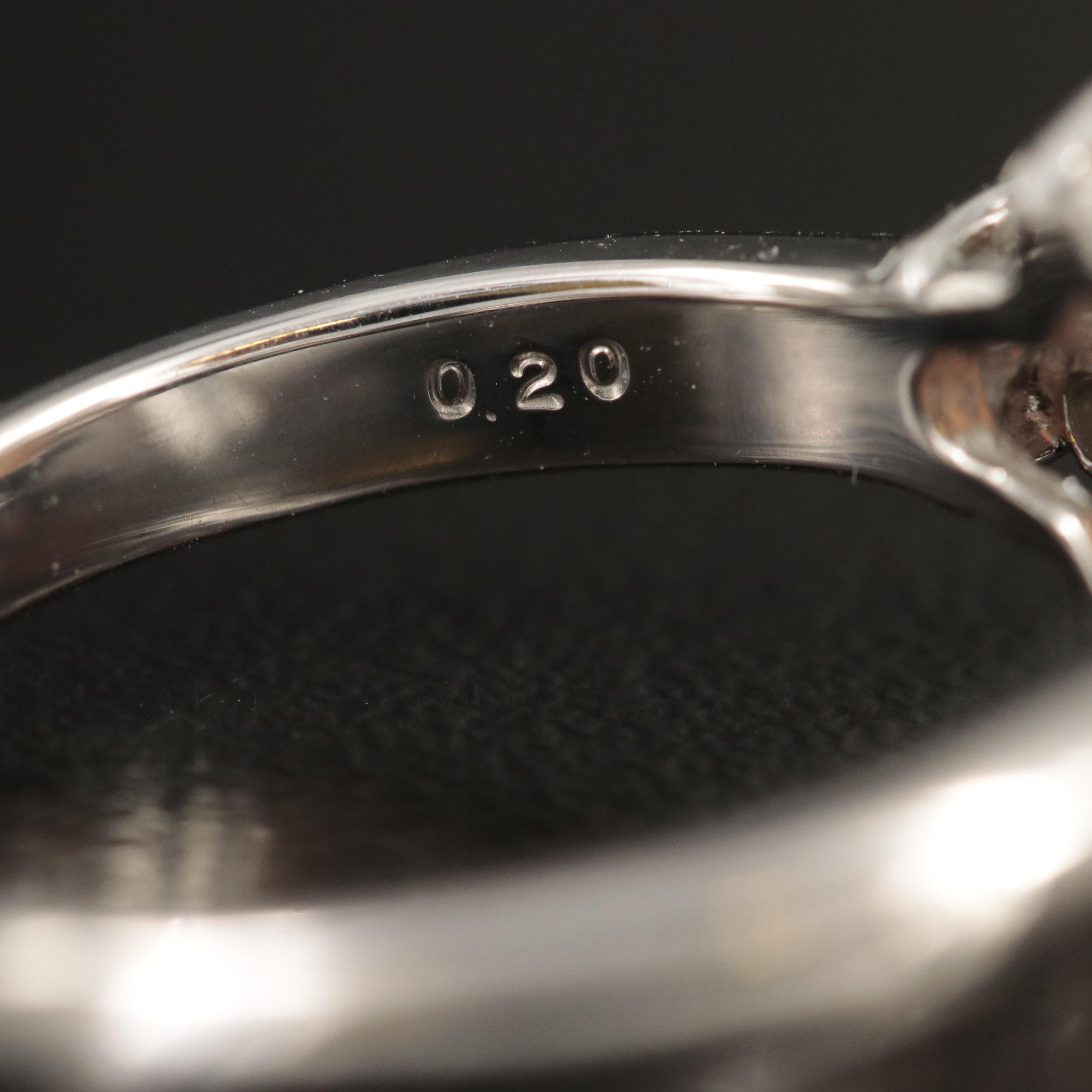 Platinum 3.44 CT Opal and Diamond Ring