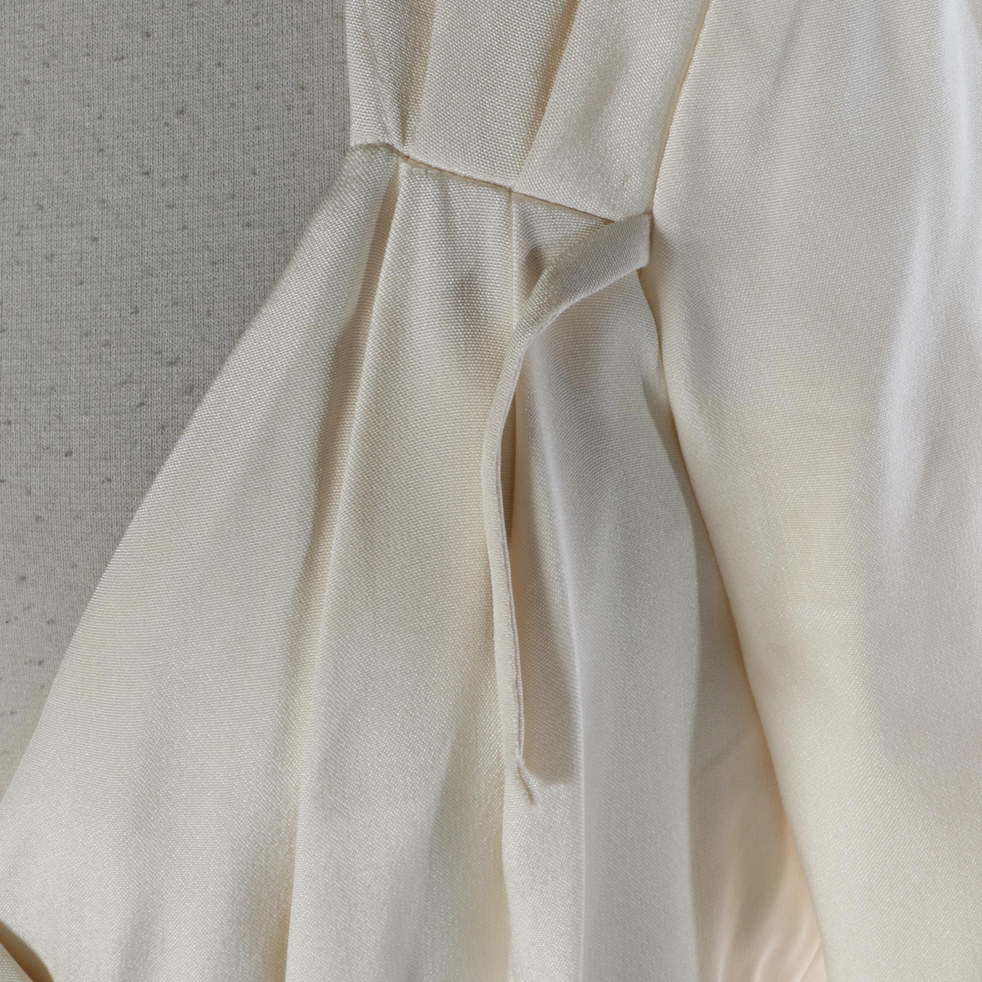 Givenchy Couture Pleated Silk Wrap Dress