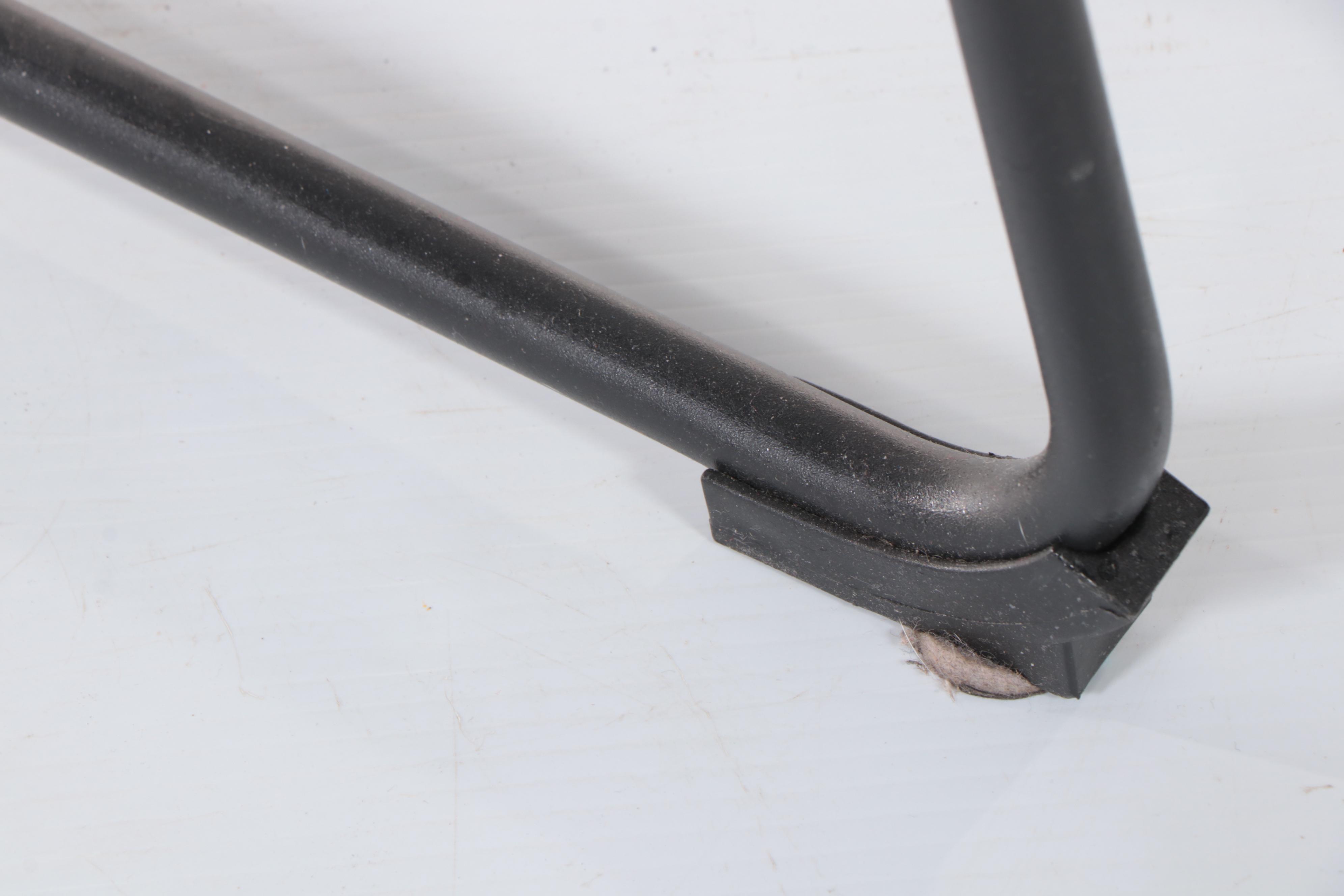 Four Contemporary Metal and Faux-Leather Bar Stools