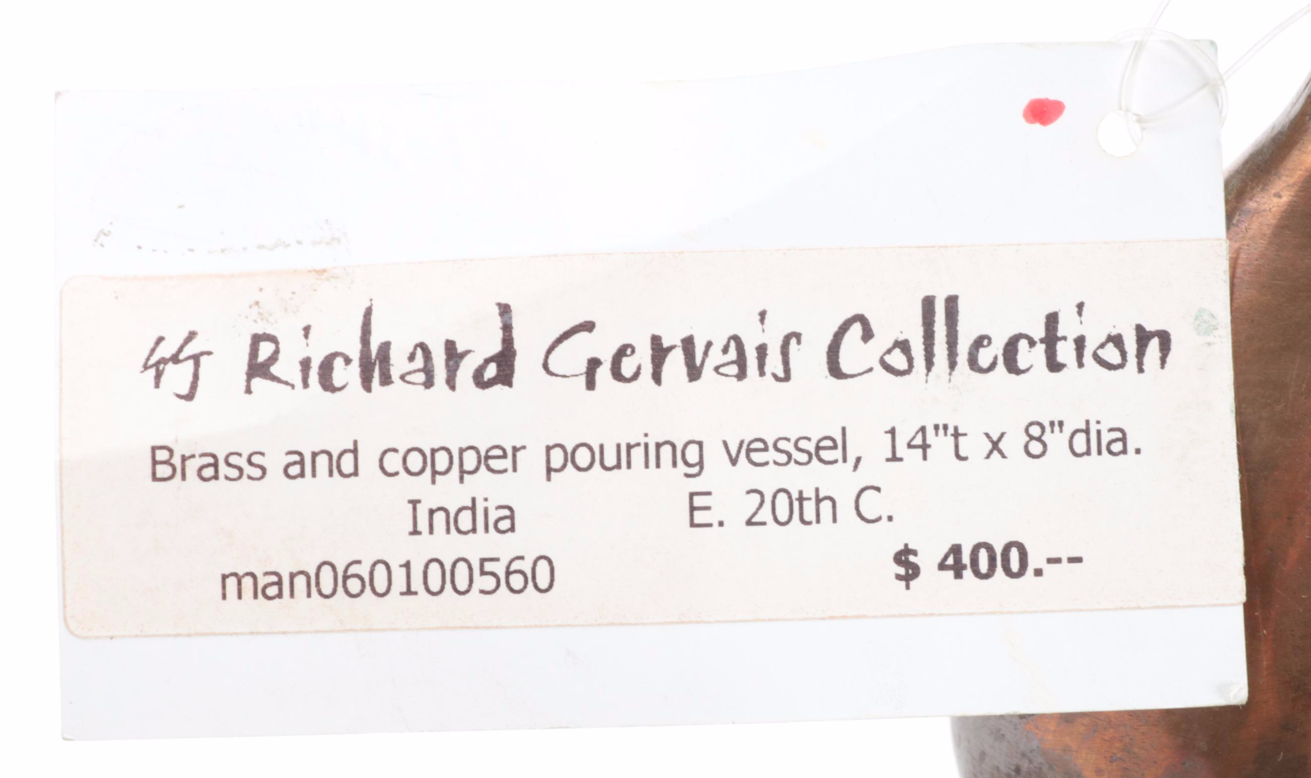 Tibetan Copper Teapot with Indian Pouring Vessel and Incised Chilean Canister