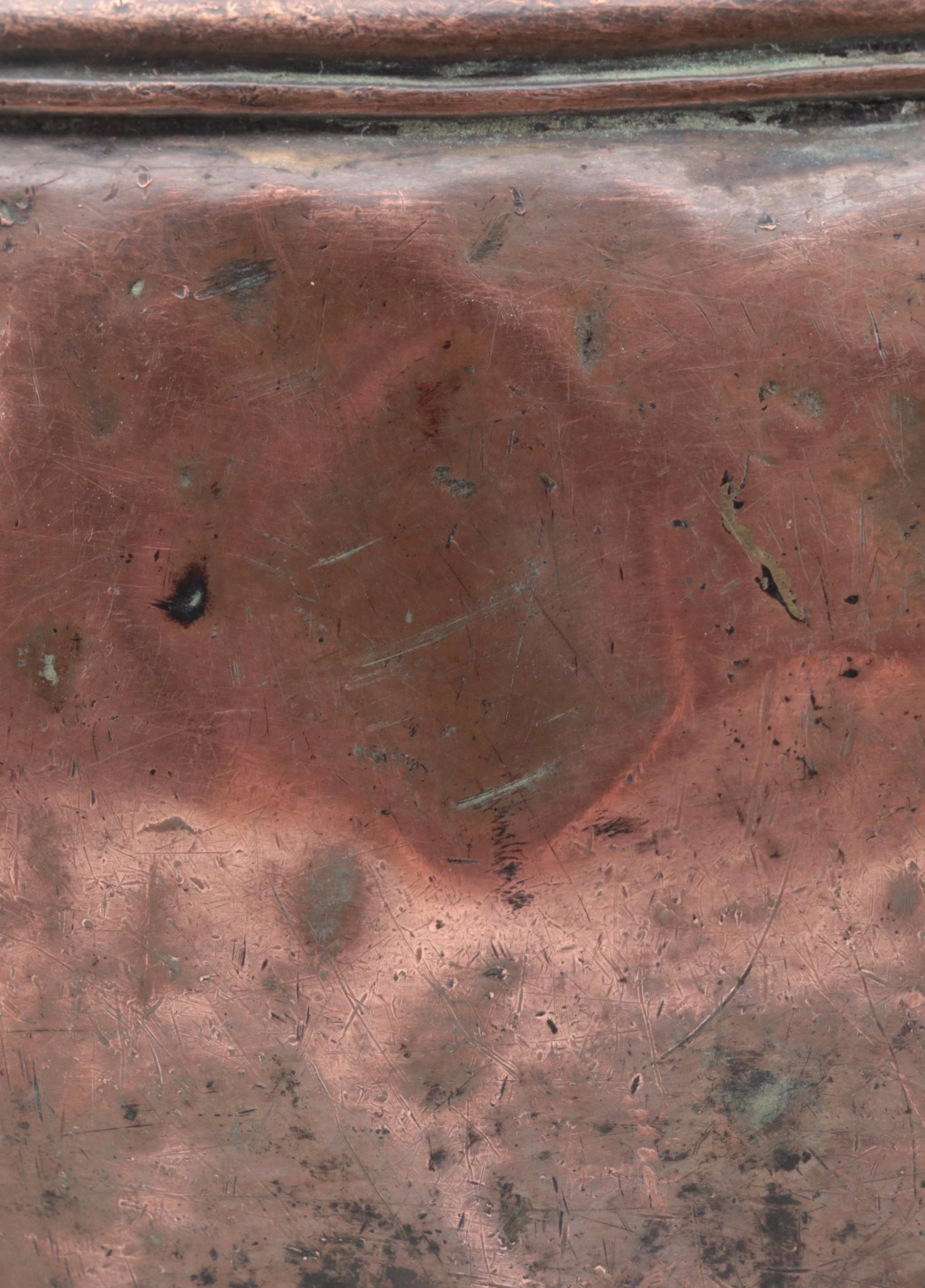 Tibetan Copper Teapot with Indian Pouring Vessel and Incised Chilean Canister