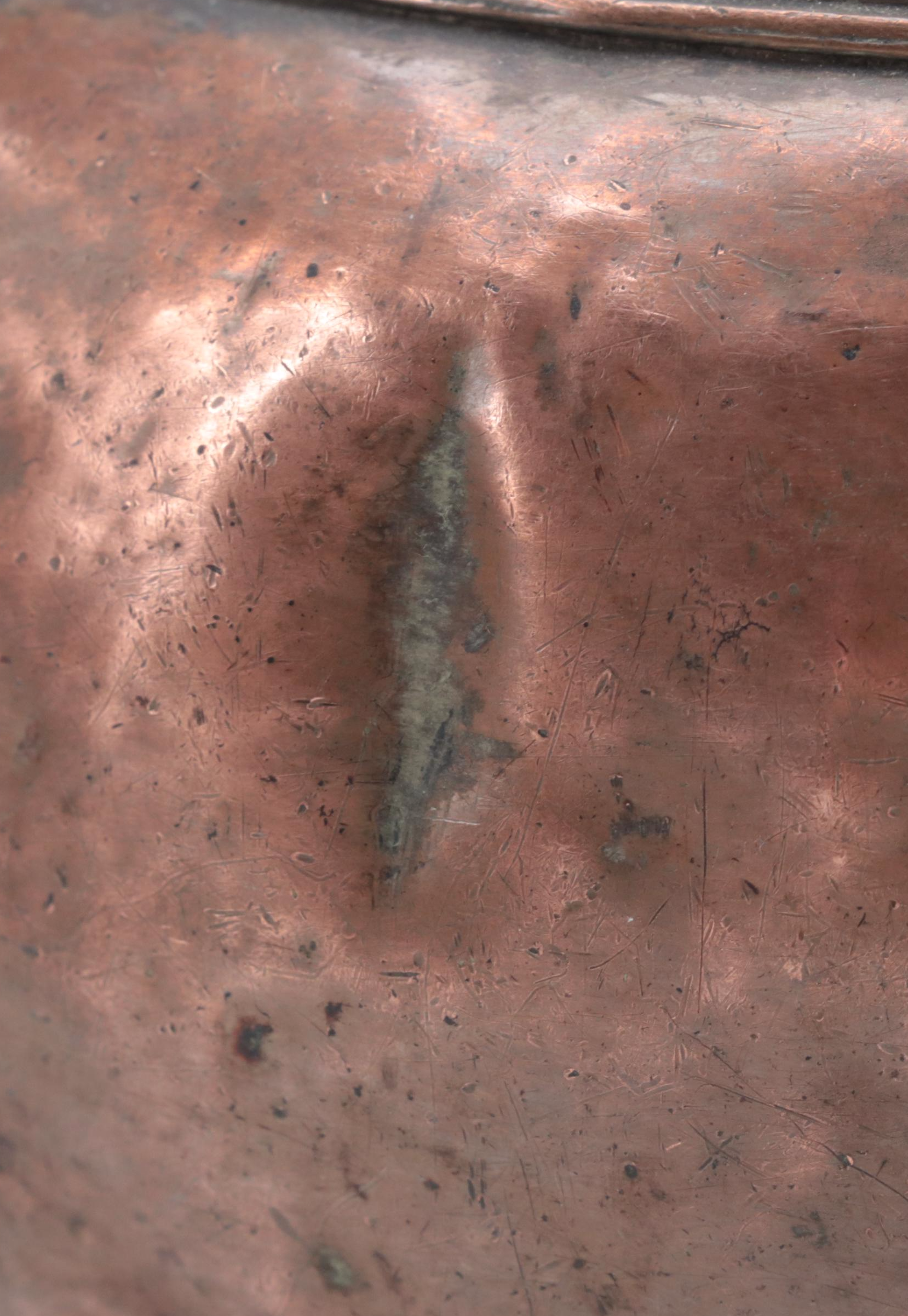 Tibetan Copper Teapot with Indian Pouring Vessel and Incised Chilean Canister