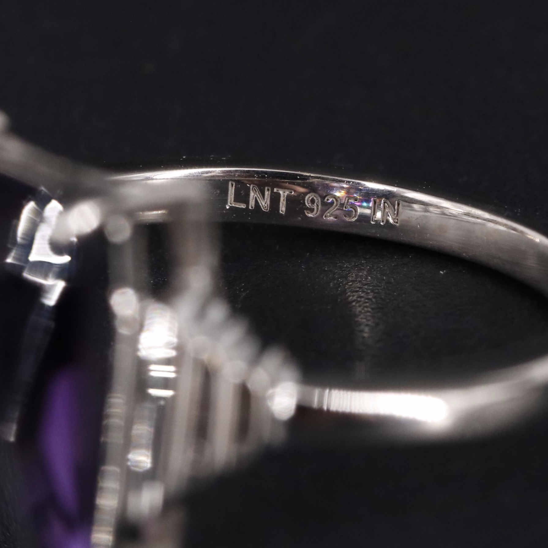 Sterling Amethyst Solitaire Ring