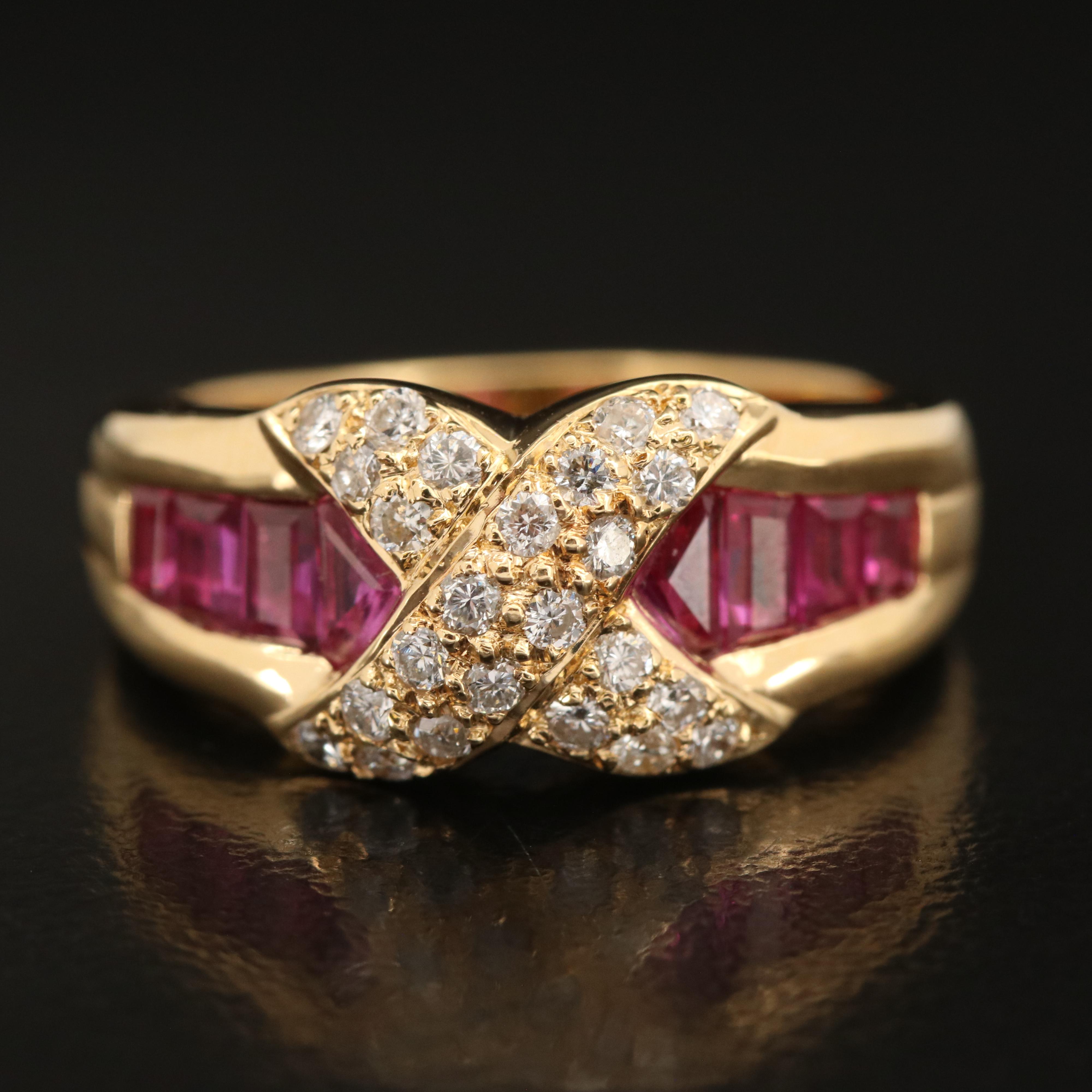 18K Ruby and Diamond Ring