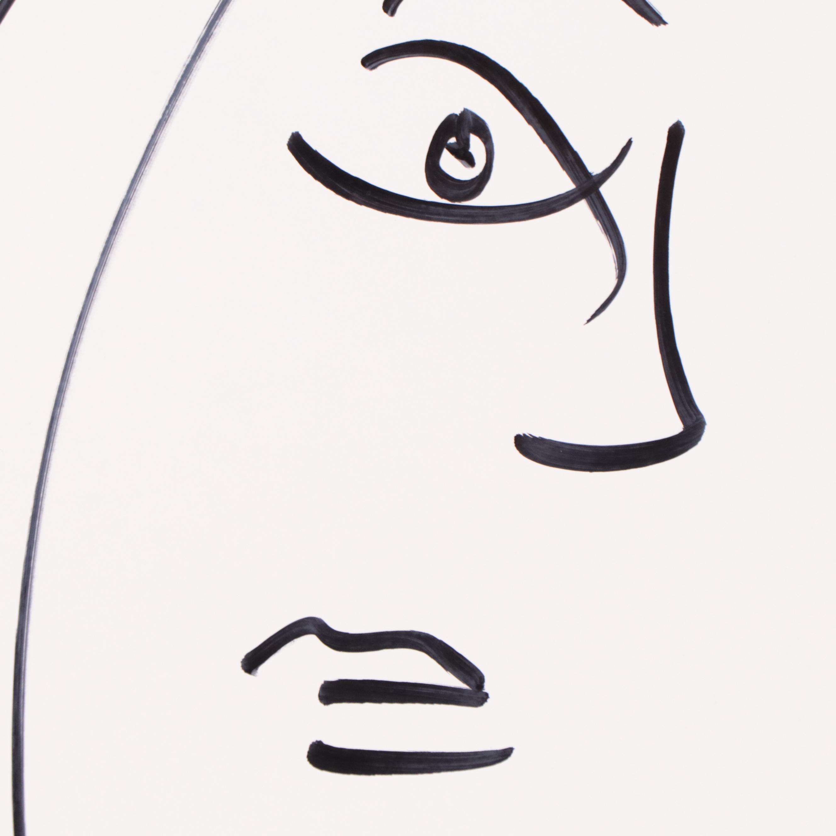 Peter Keil Abstract Ink Drawing of Nude