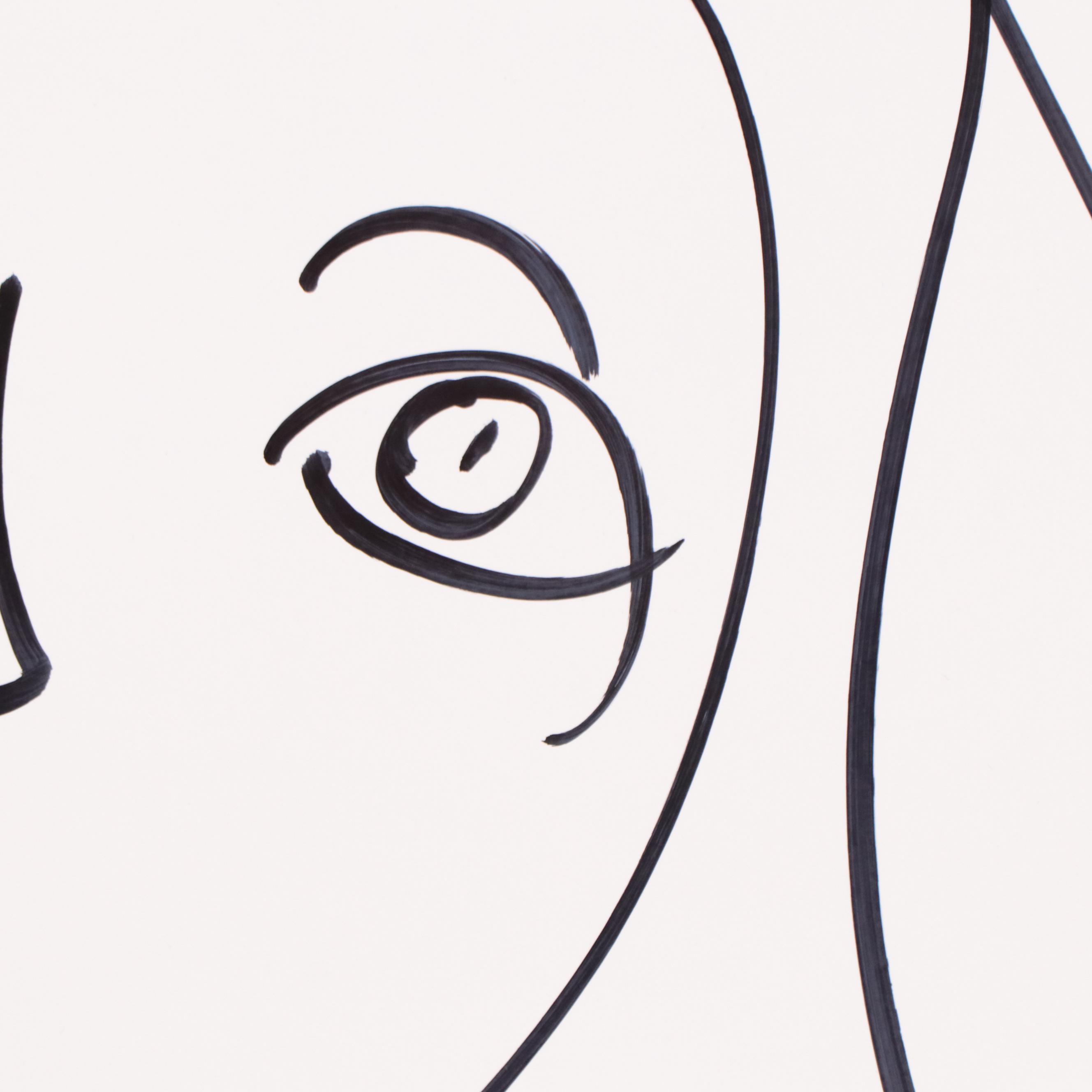 Peter Keil Abstract Ink Drawing of Nude