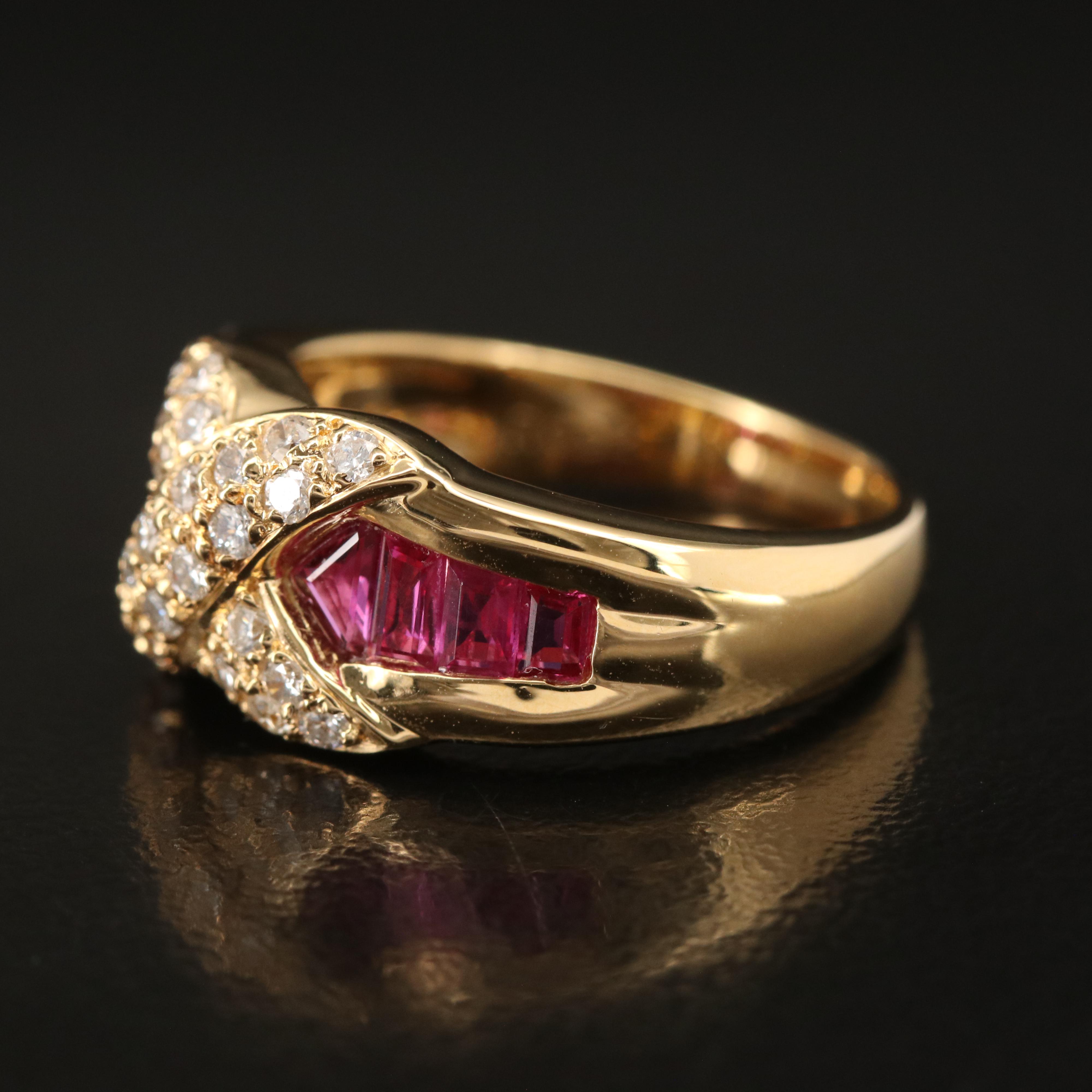18K Ruby and Diamond Ring