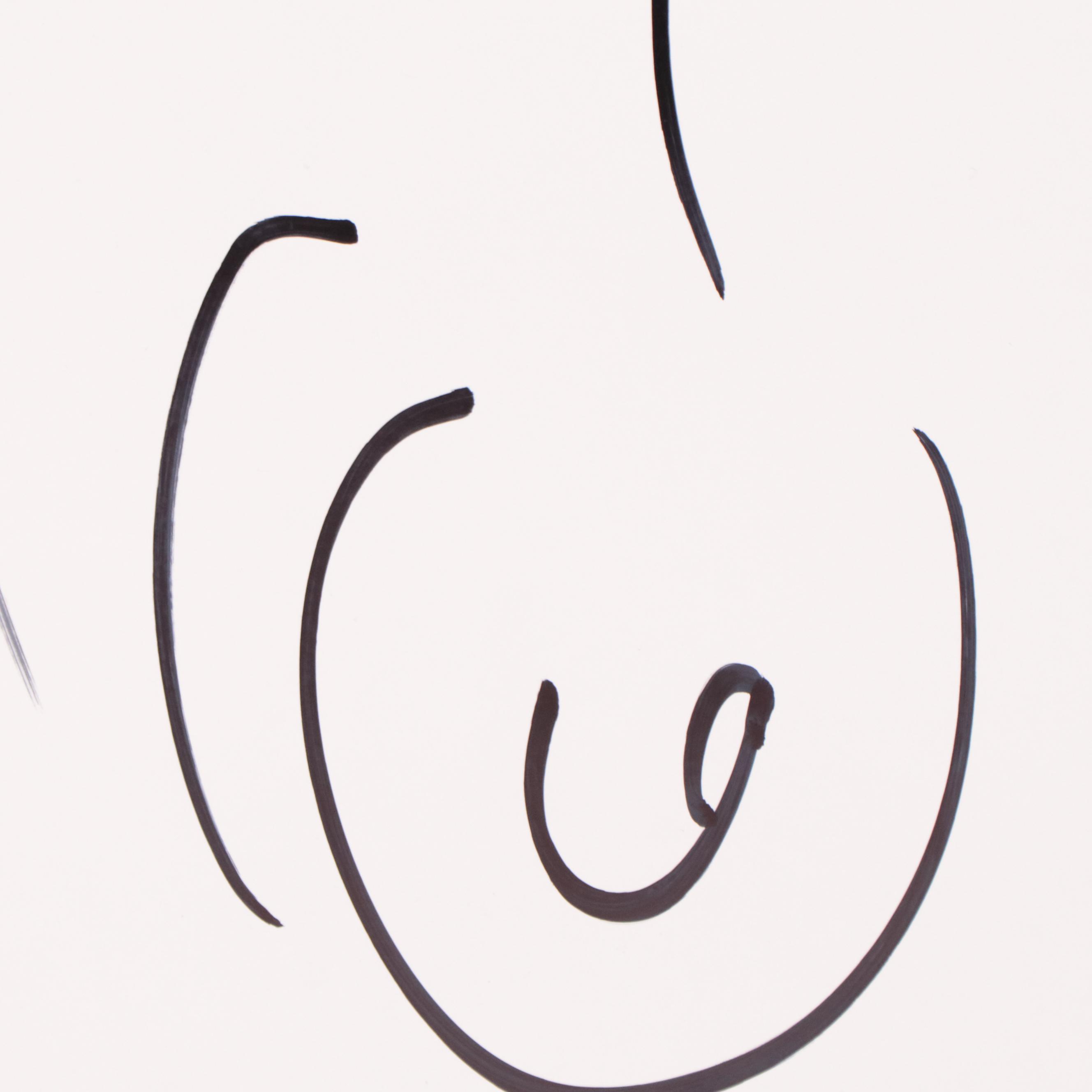 Peter Keil Abstract Ink Drawing of Nude