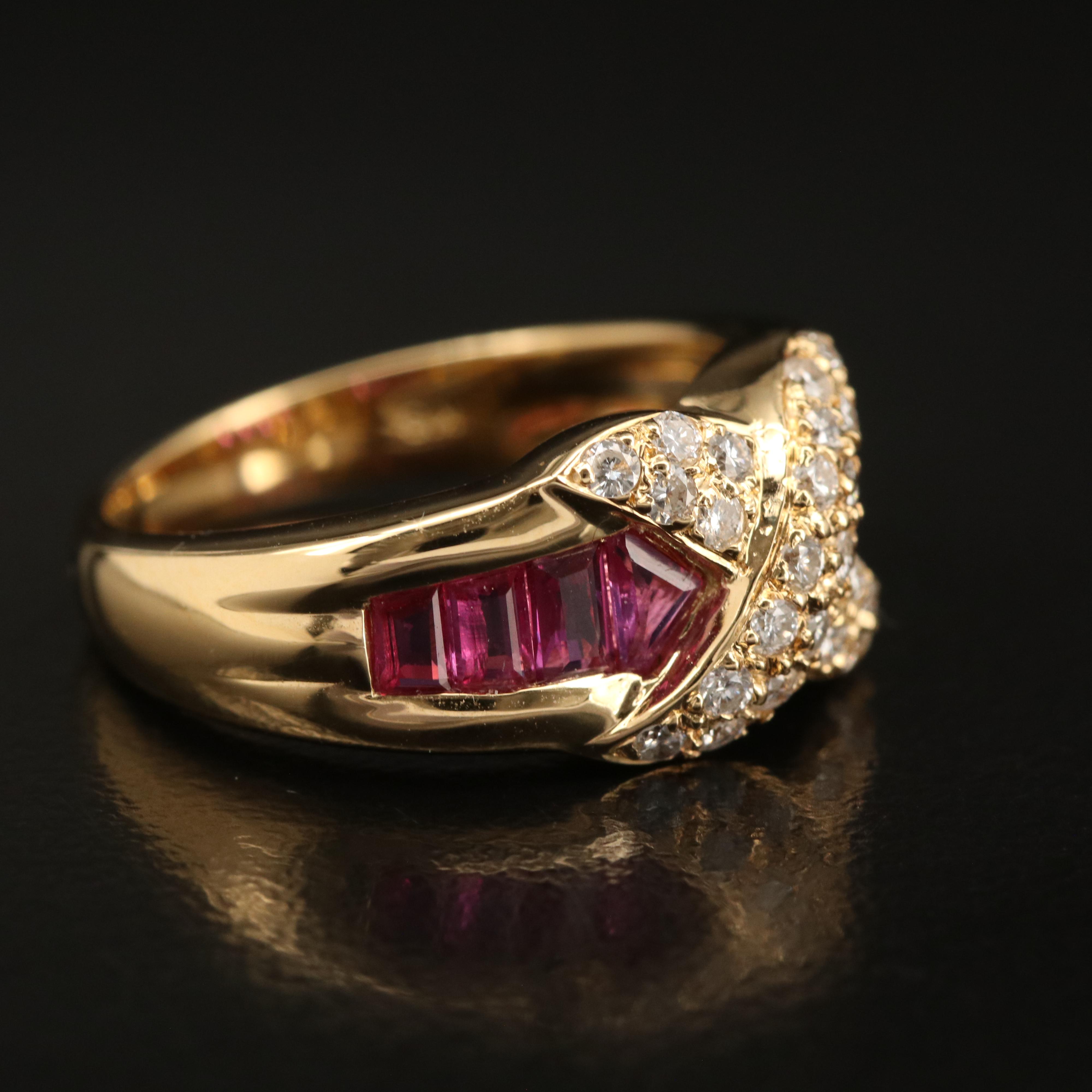 18K Ruby and Diamond Ring